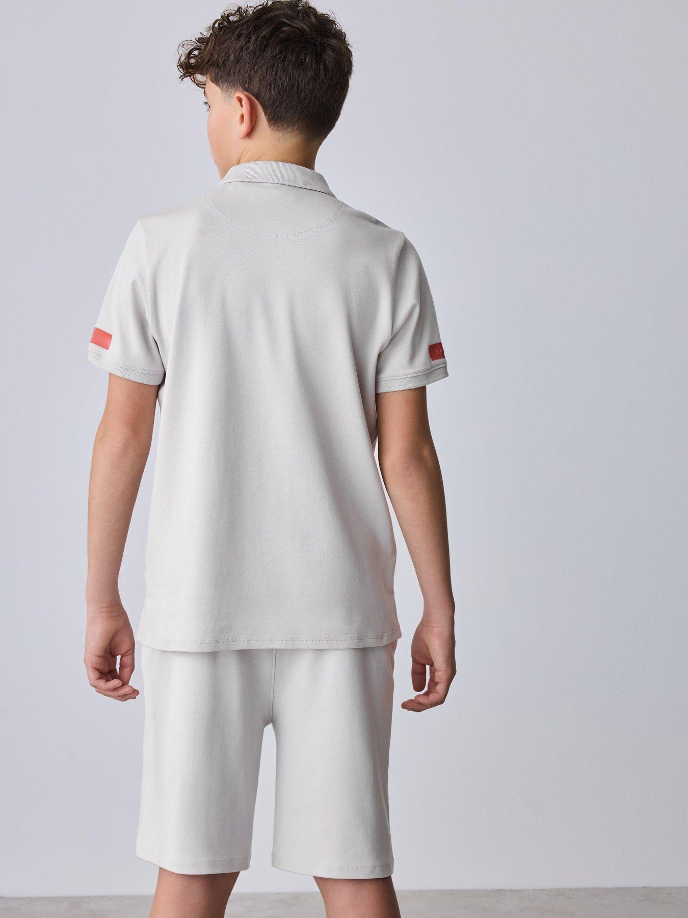 Image 2 of 7 of Ted Baker Older Boys Logo Polo Top and Shorts Set - Beige