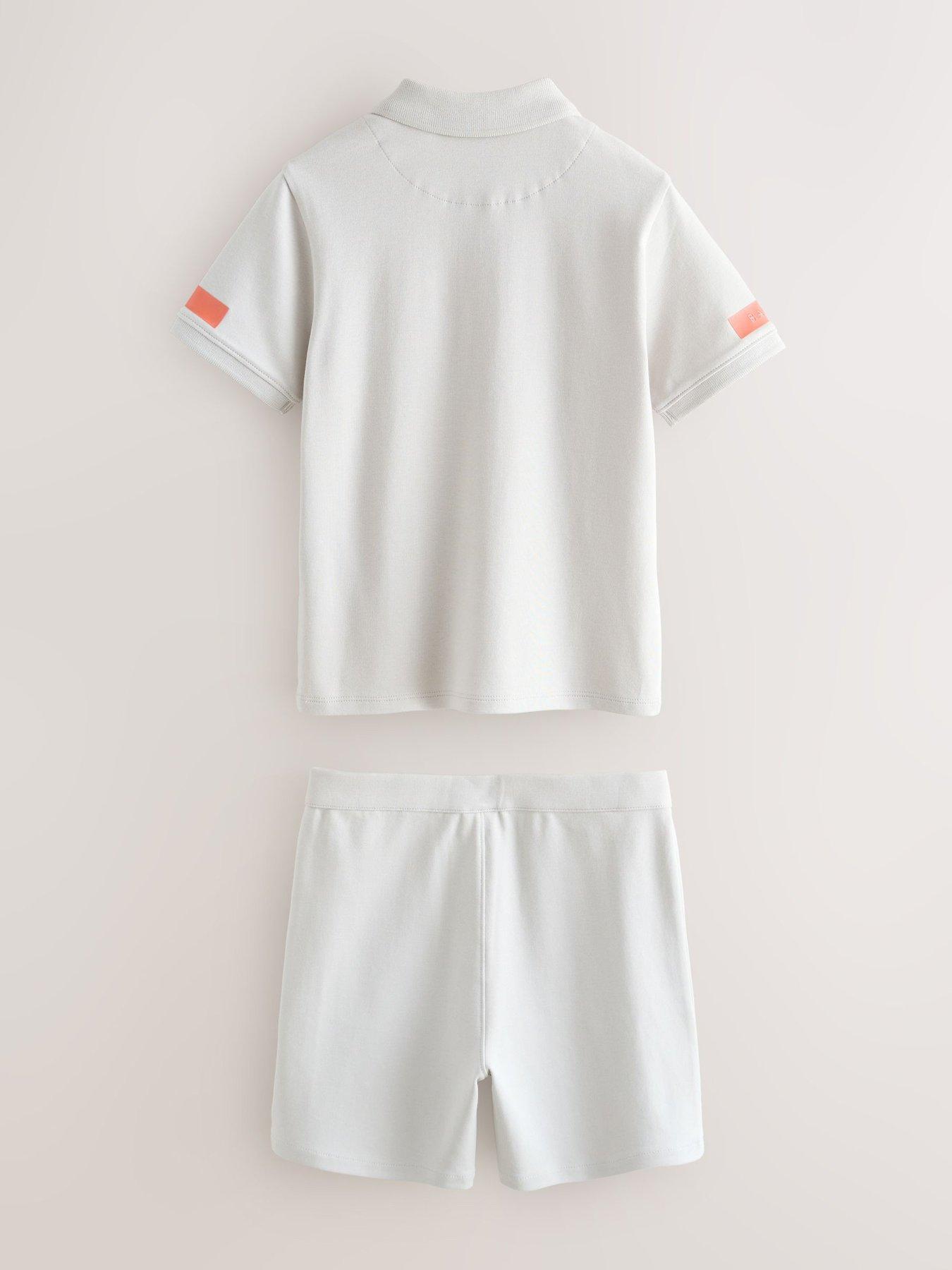Image 6 of 7 of Ted Baker Older Boys Logo Polo Top and Shorts Set - Beige