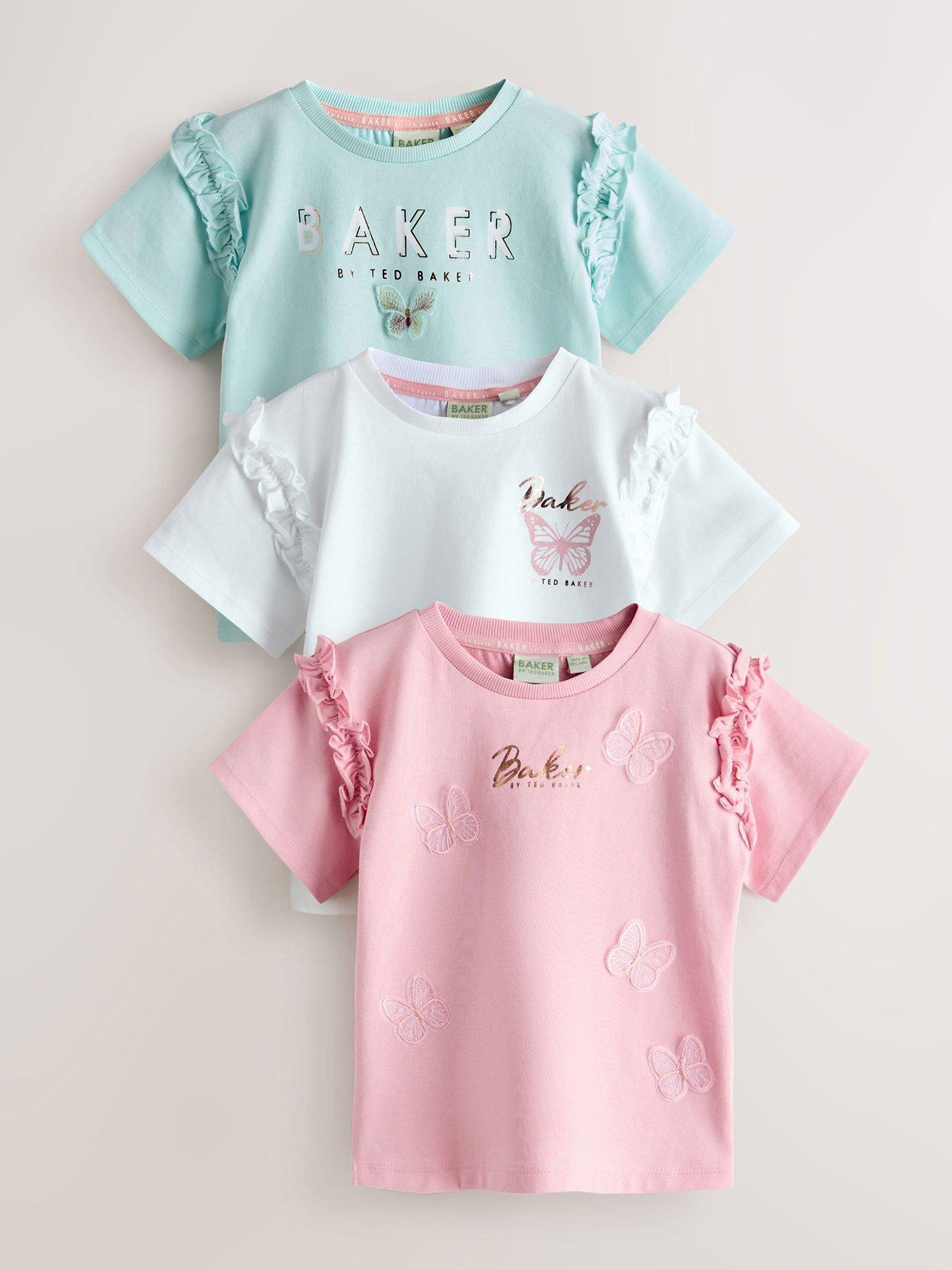 Ted Baker Younger Girls 3 Pack Butterfly T-Shirts - Multi