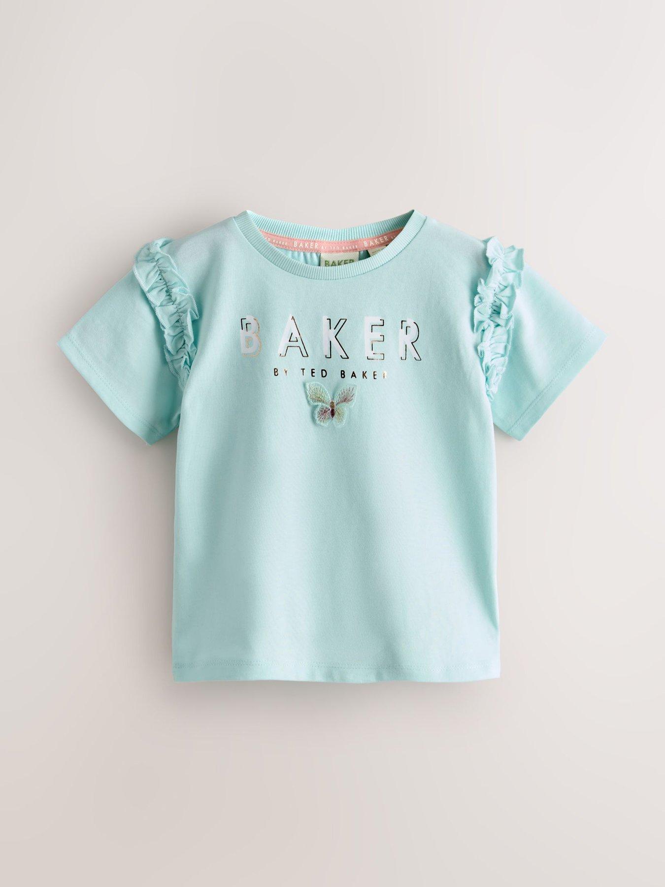 Image 4 of 6 of Ted Baker Younger Girls 3 Pack Butterfly T-Shirts - Multi