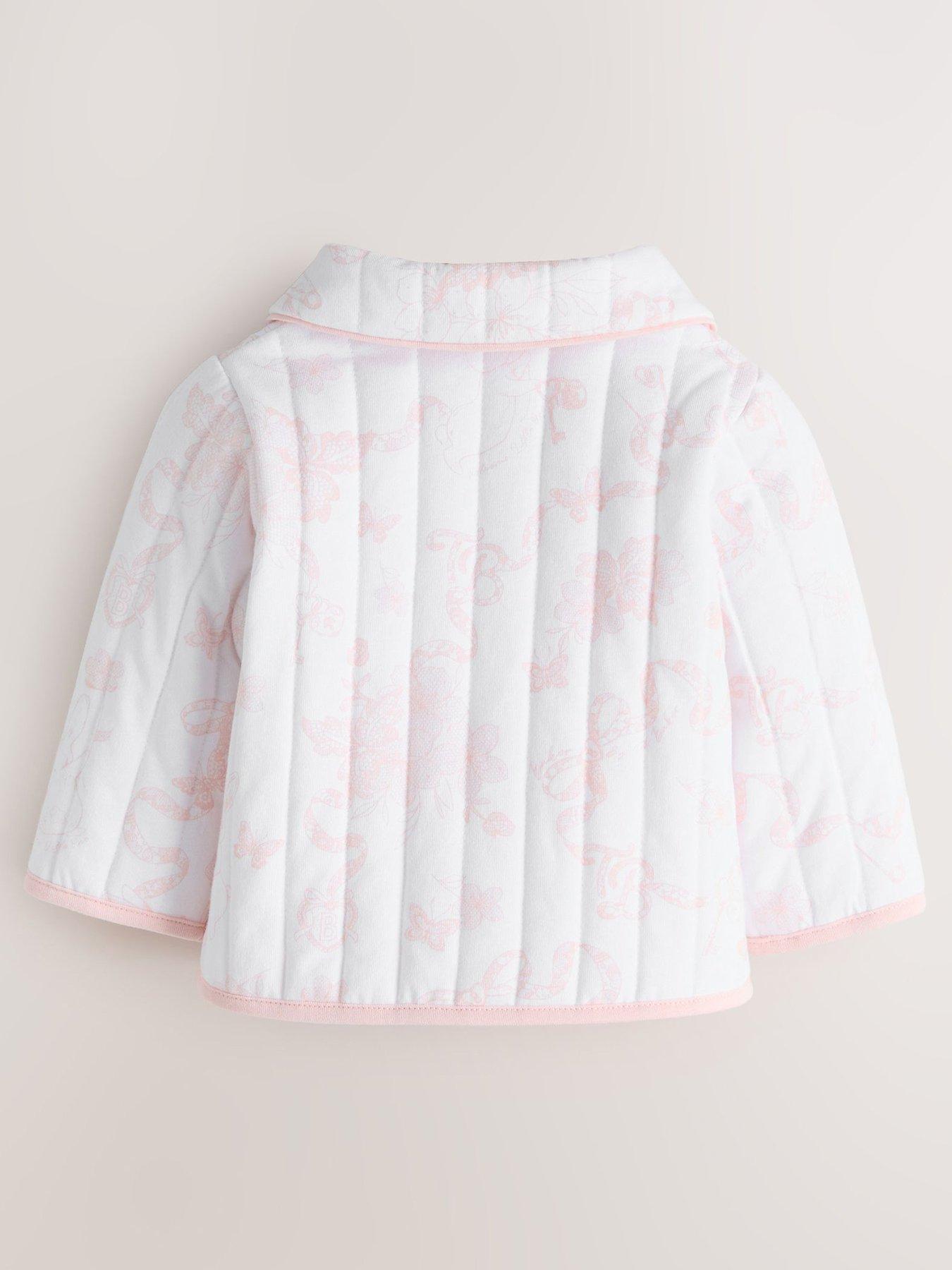 Image 2 of 5 of Ted Baker Baby Girls Quilted Button Jacket - White