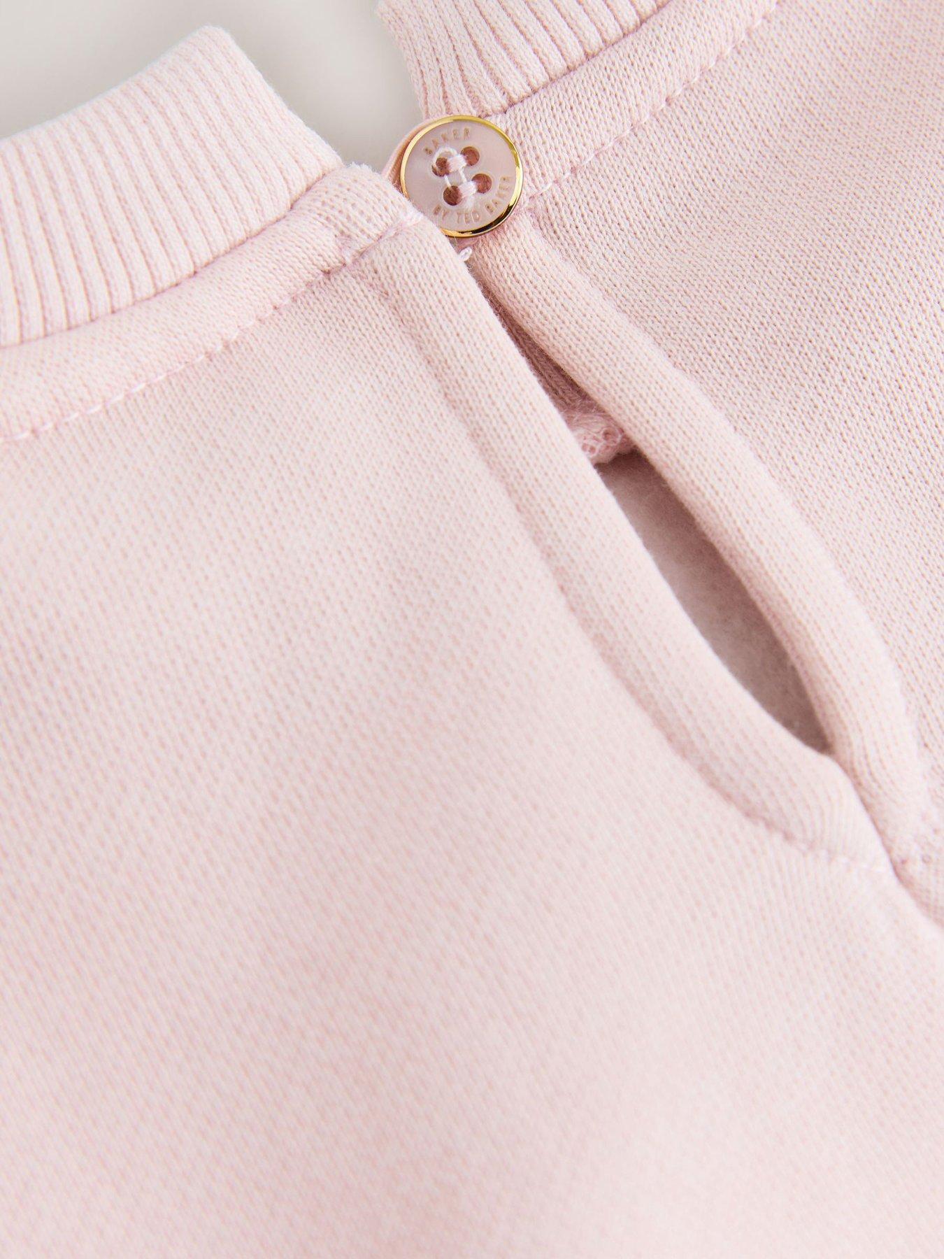 Image 7 of 7 of Ted Baker Girls Mesh Hem Bow Floral Set - Pink