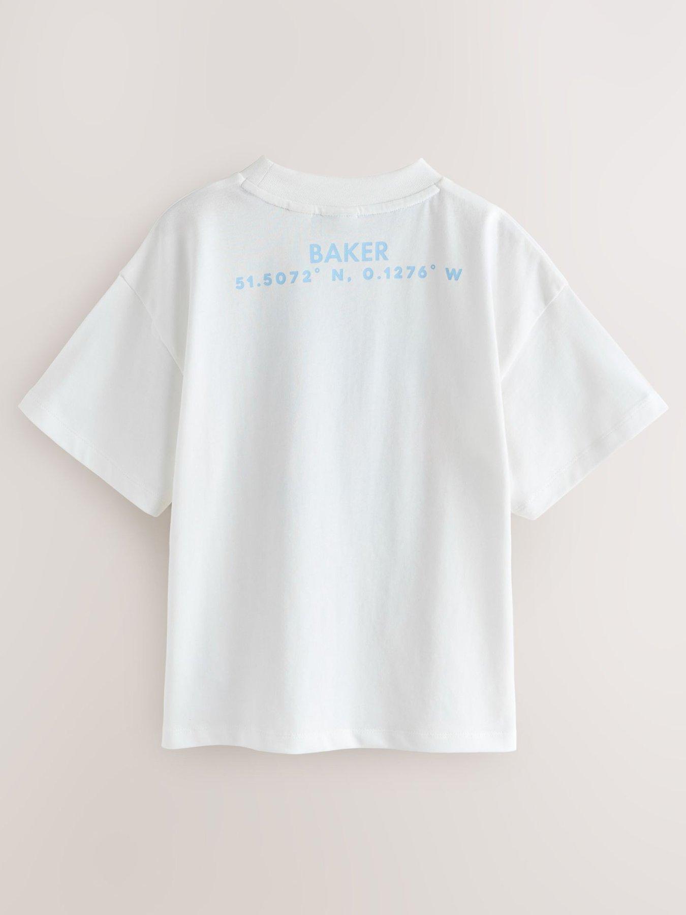 Image 2 of 6 of Ted Baker Boys Short Sleeved Letter T-Shirt - White