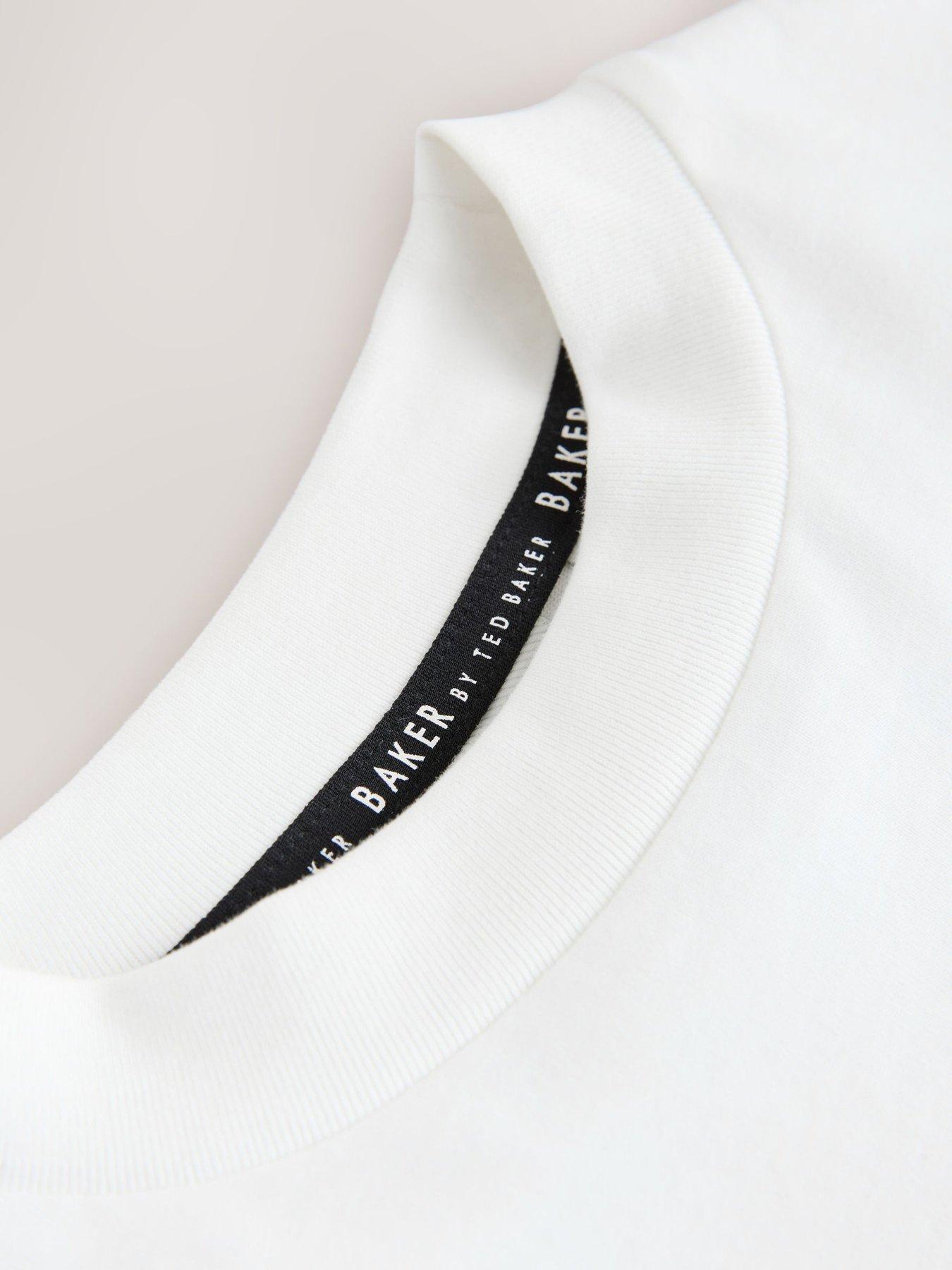 Image 5 of 6 of Ted Baker Boys Short Sleeved Letter T-Shirt - White