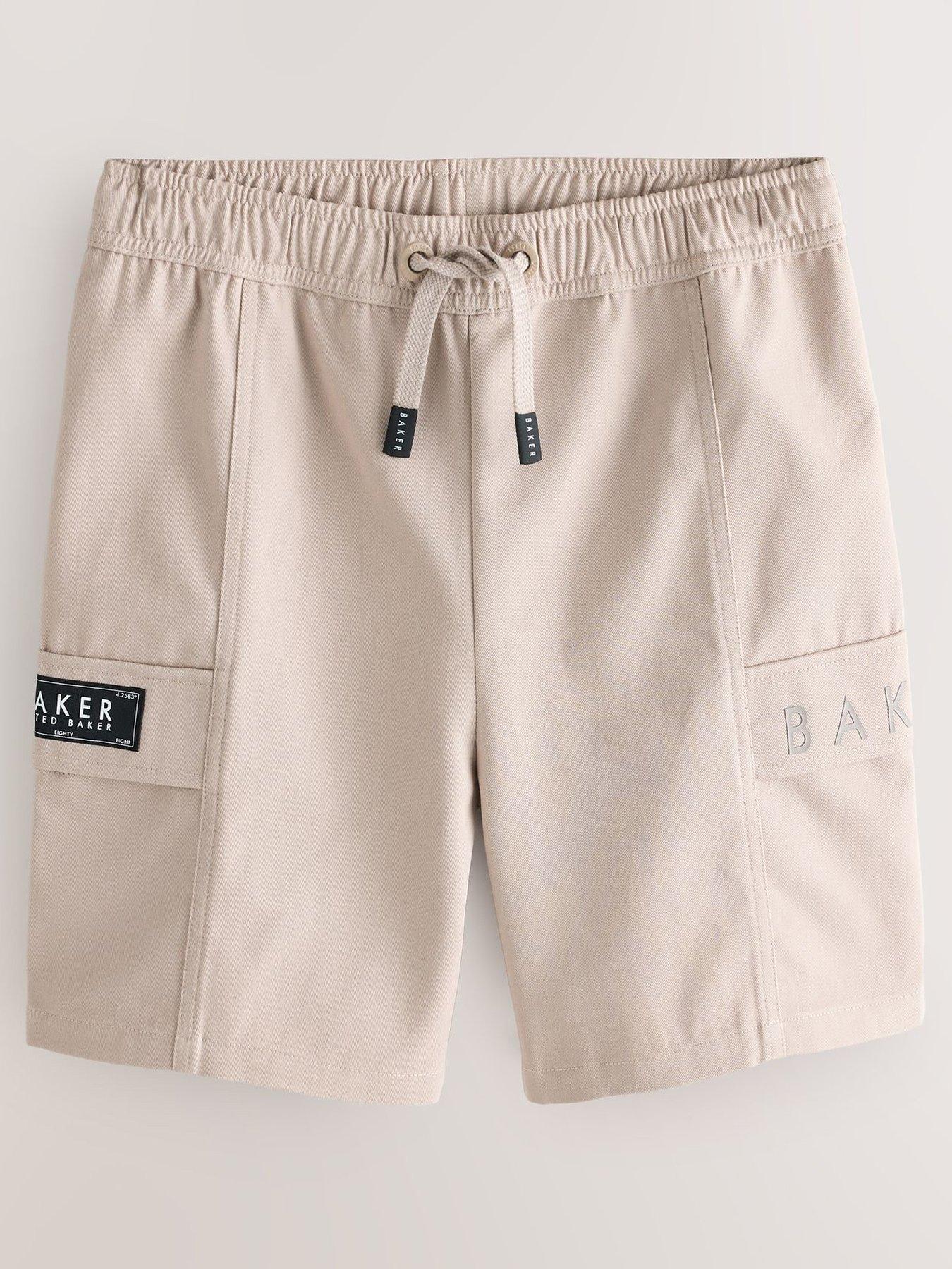 Ted Baker Boys Pocket Drawstring Shorts - Beige