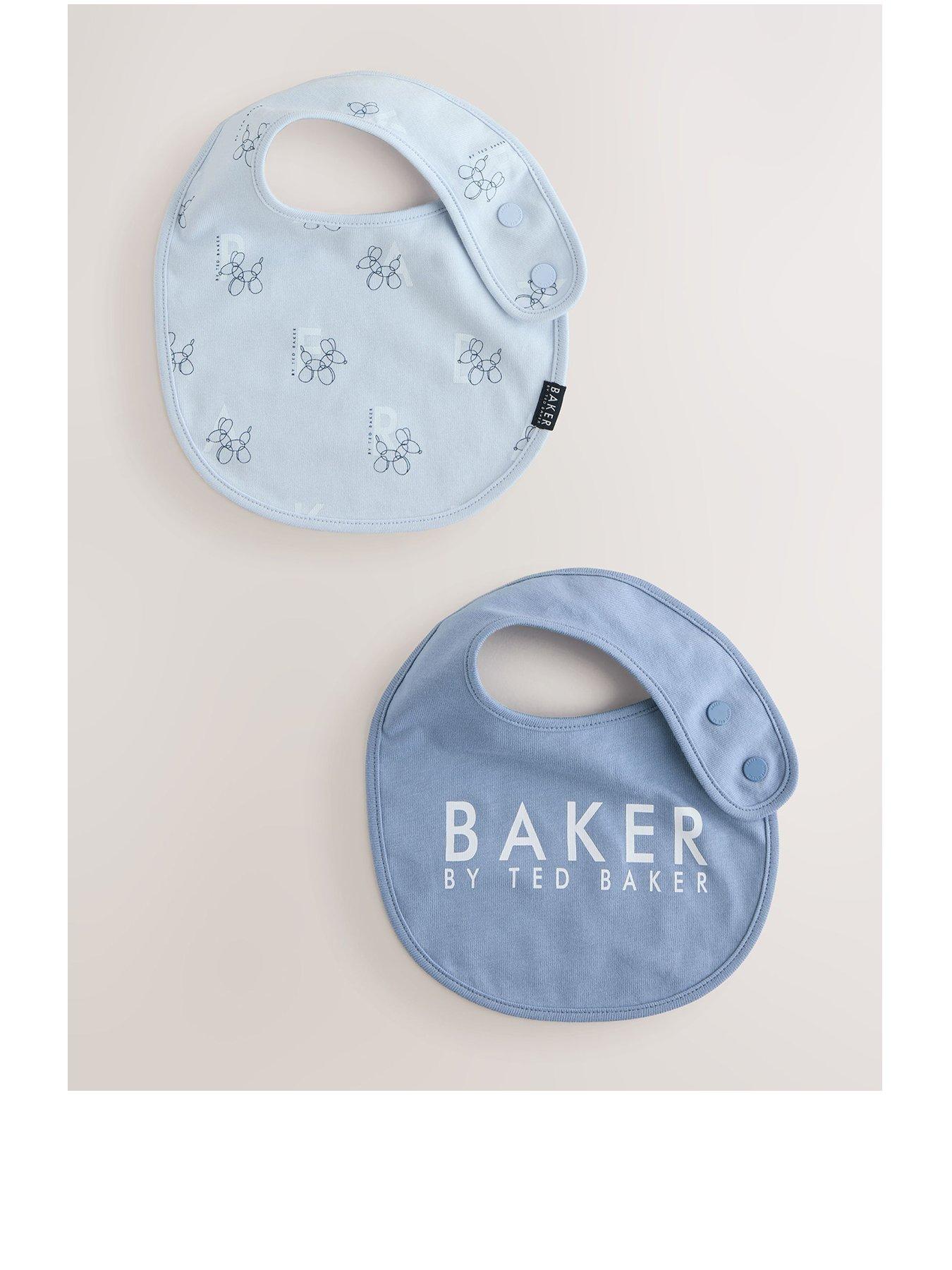 Image 1 of 7 of Ted Baker Baby Boys 2-Pack Bibs - Blue