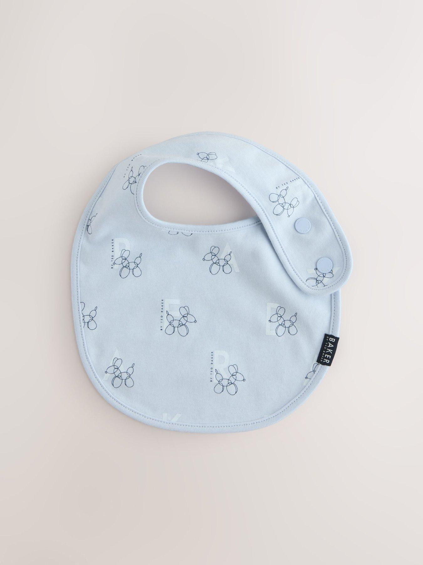 Image 4 of 7 of Ted Baker Baby Boys 2-Pack Bibs - Blue
