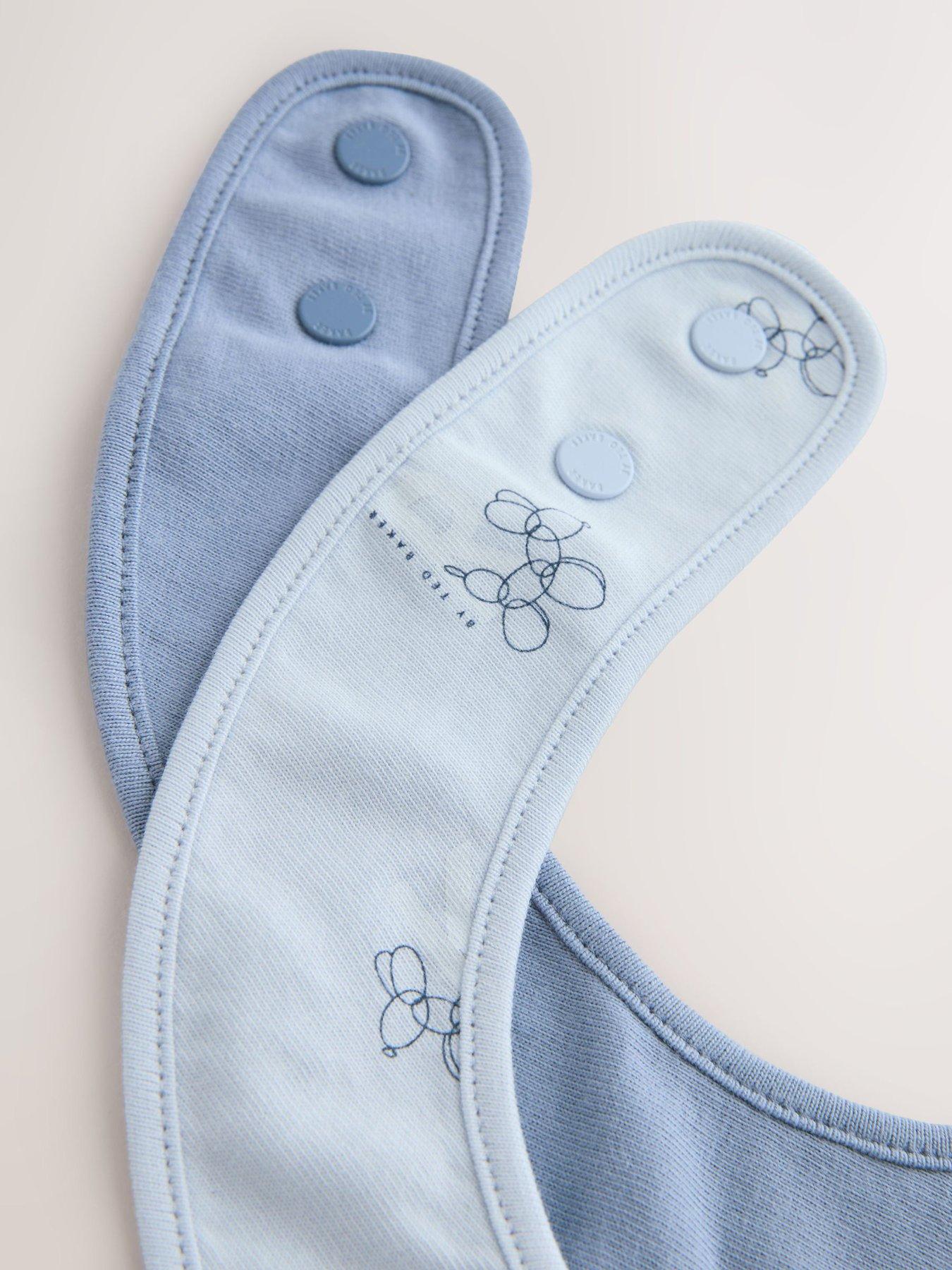 Image 7 of 7 of Ted Baker Baby Boys 2-Pack Bibs - Blue