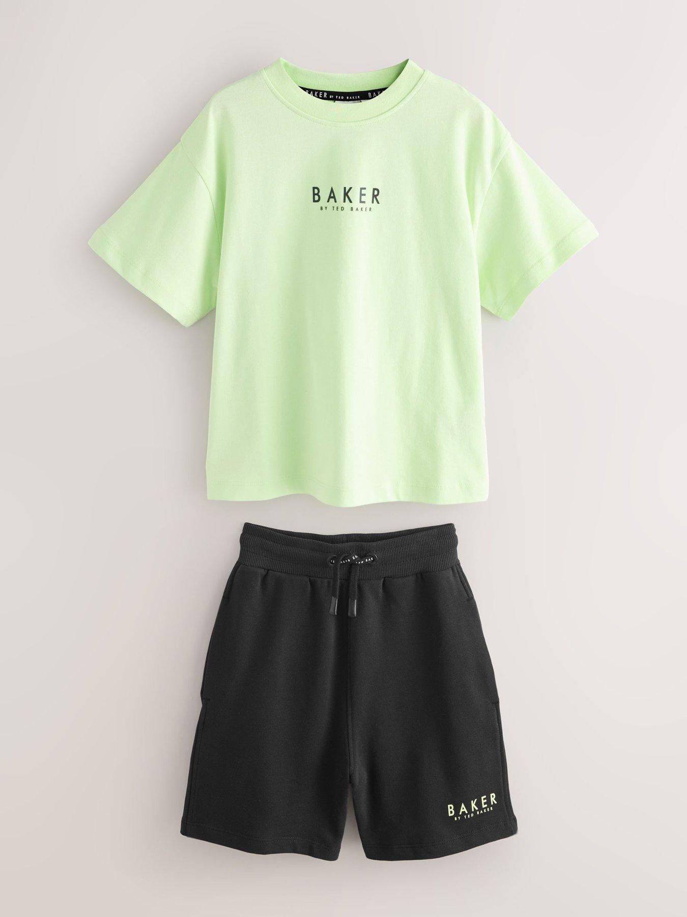 Image 5 of 7 of Ted Baker Boys Short Sleeve T-Shirt &amp; Shorts Set - Green