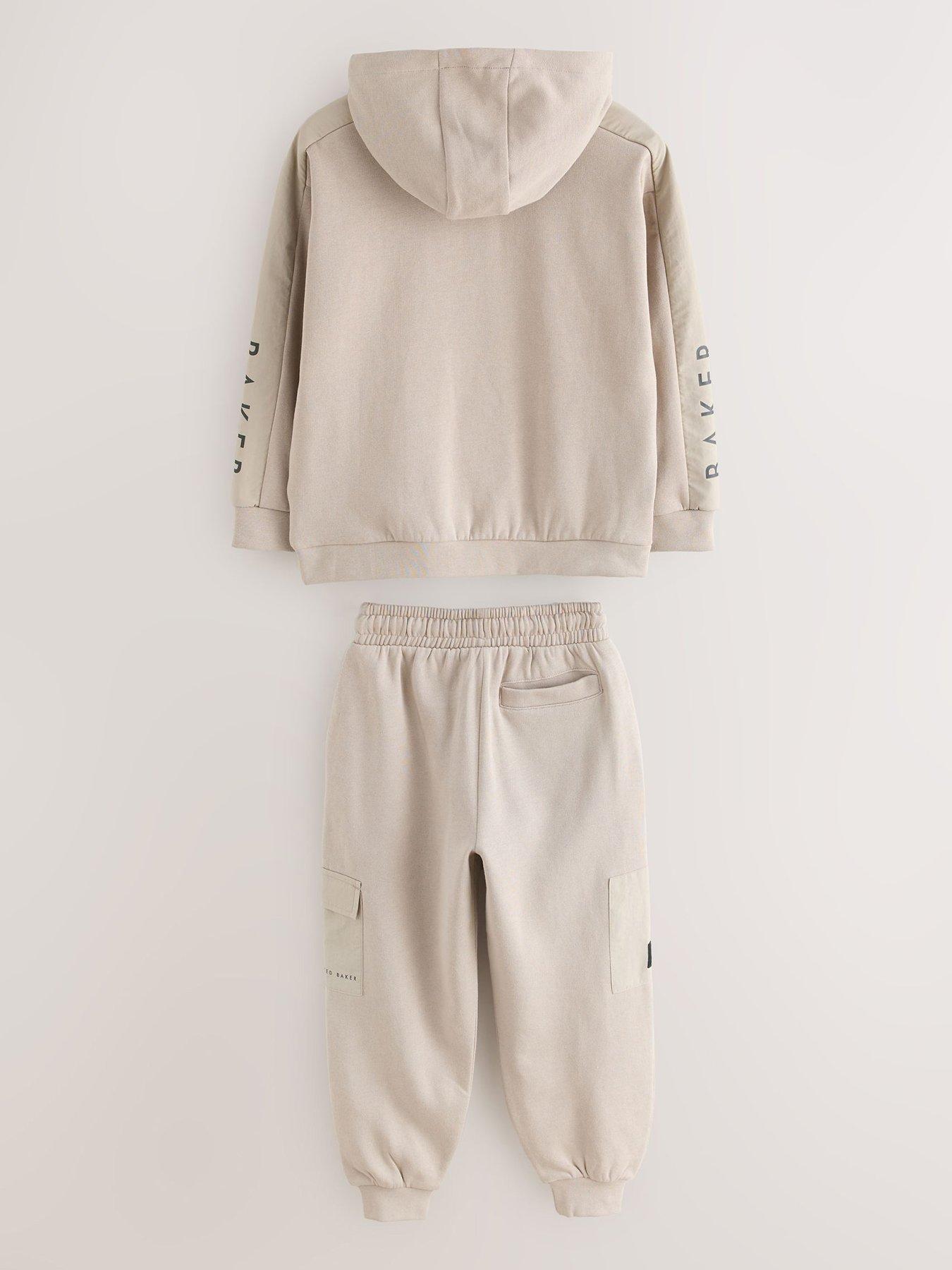 ted-baker-older-boys-funnel-hoodie-set-beigeback