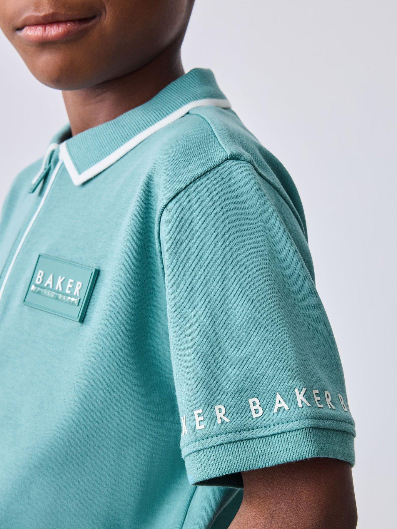 Image 3 of 7 of Ted Baker Boys Zipped Polo Shirt - Green