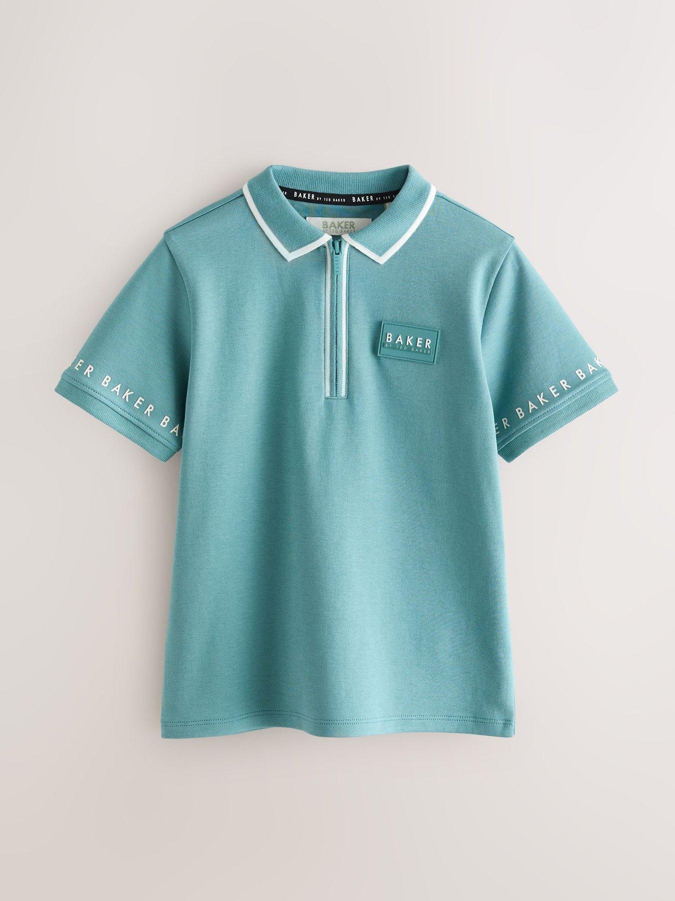 Image 5 of 7 of Ted Baker Boys Zipped Polo Shirt - Green