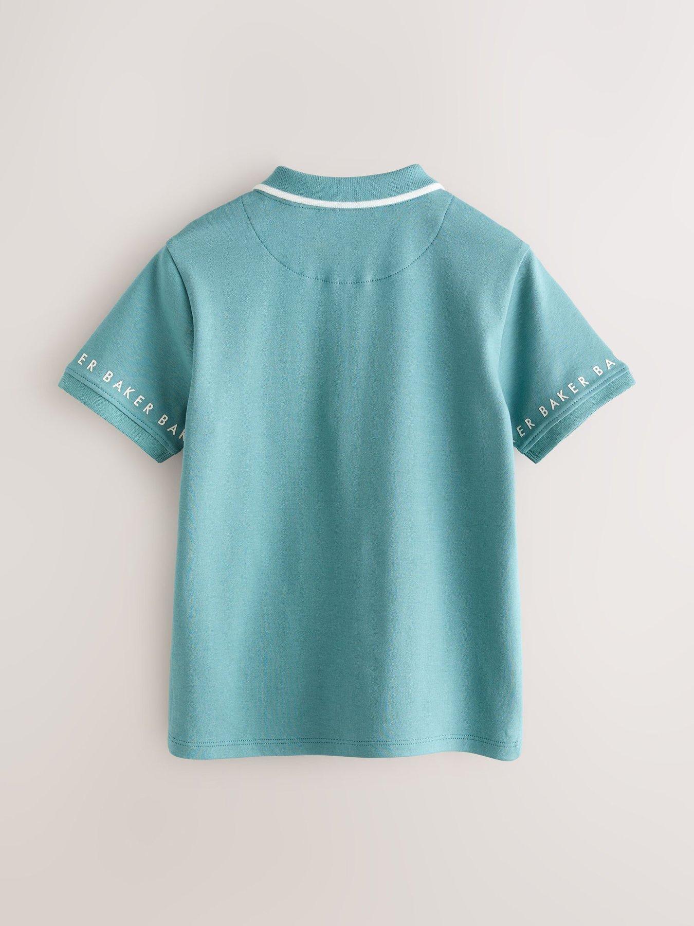 Image 6 of 7 of Ted Baker Boys Zipped Polo Shirt - Green