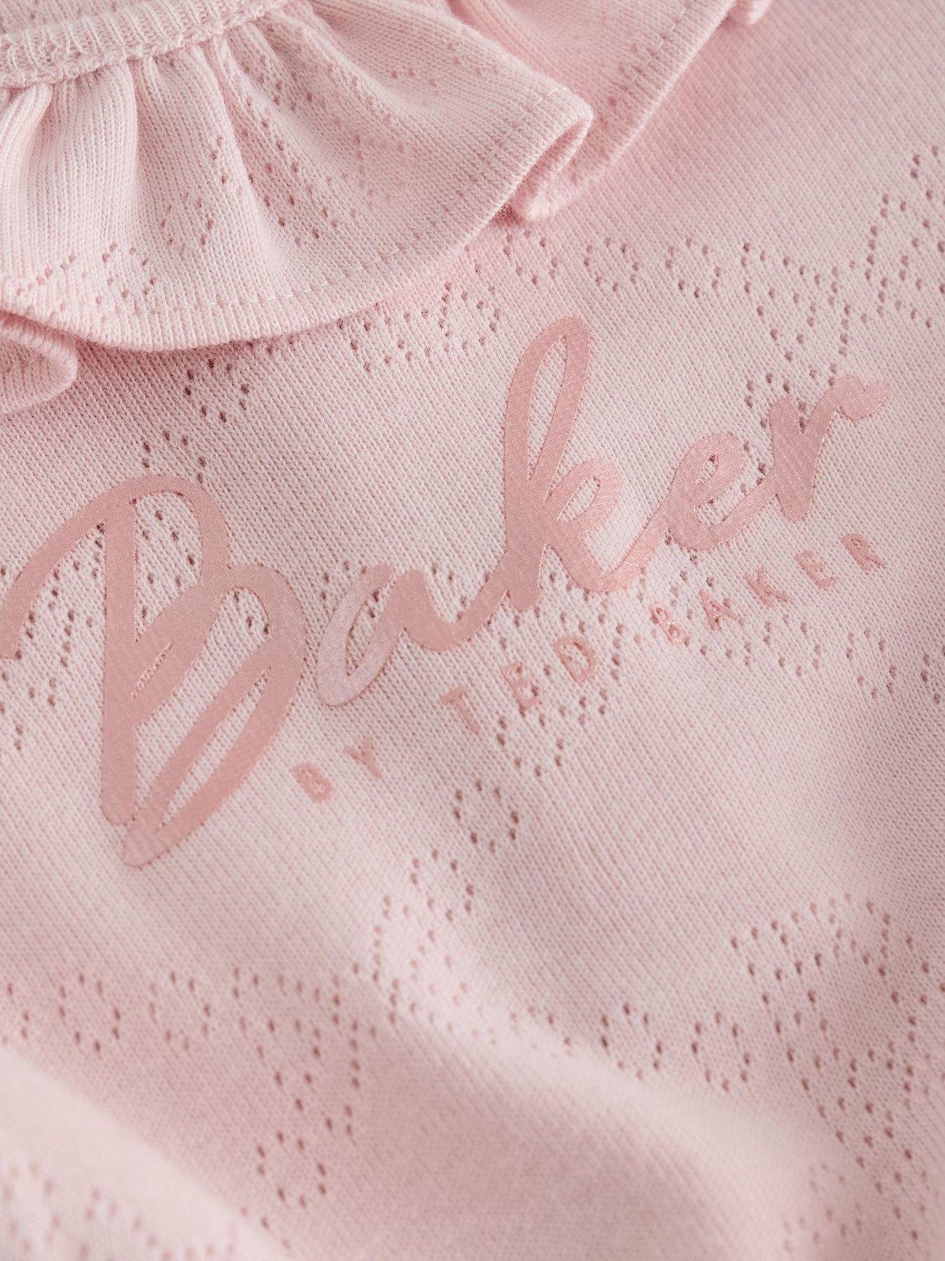 Image 5 of 7 of Ted Baker Baby Girls 2 Pack Pointelle Bodysuit - Multi