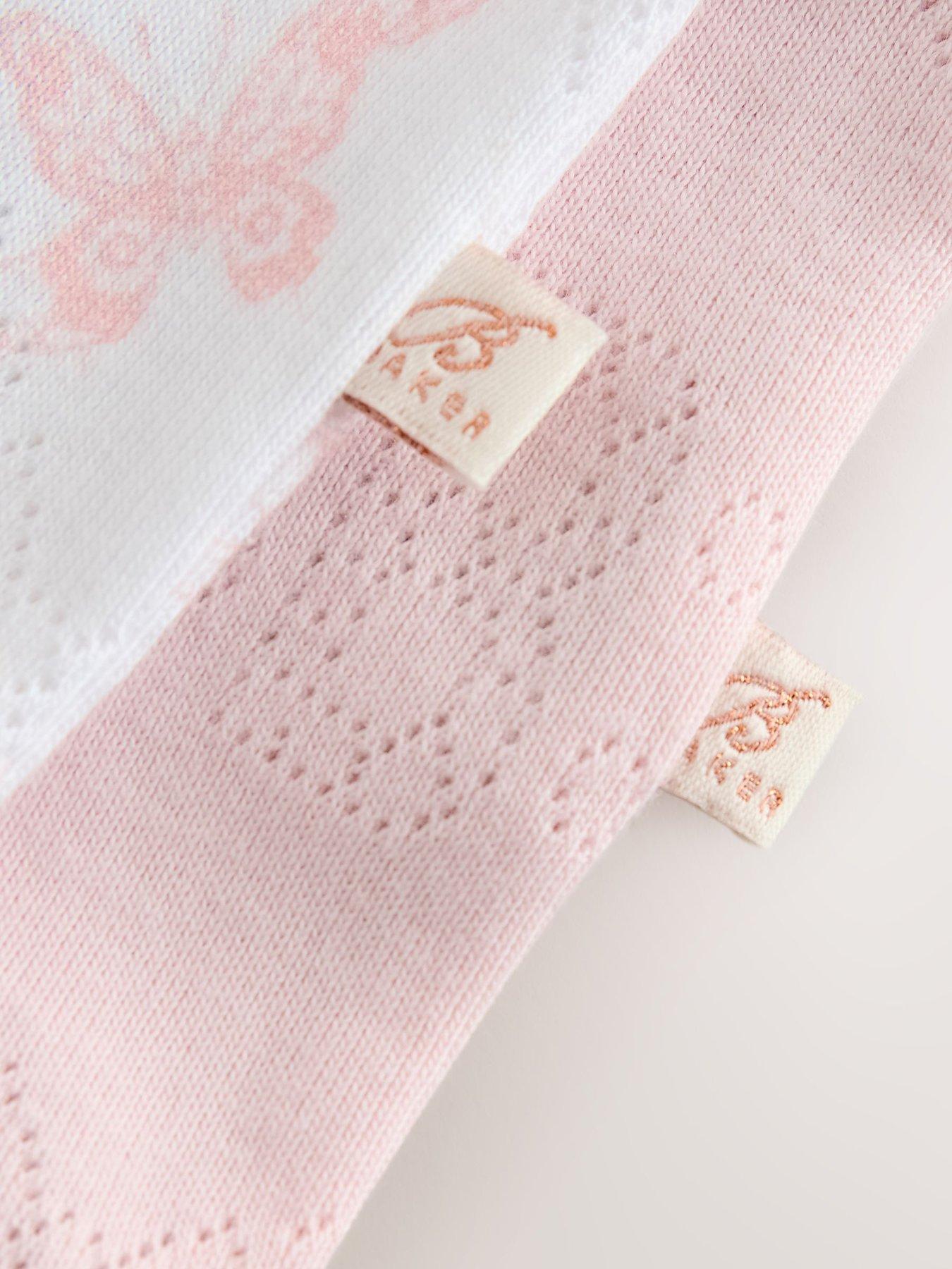 Image 6 of 7 of Ted Baker Baby Girls 2 Pack Pointelle Bodysuit - Multi