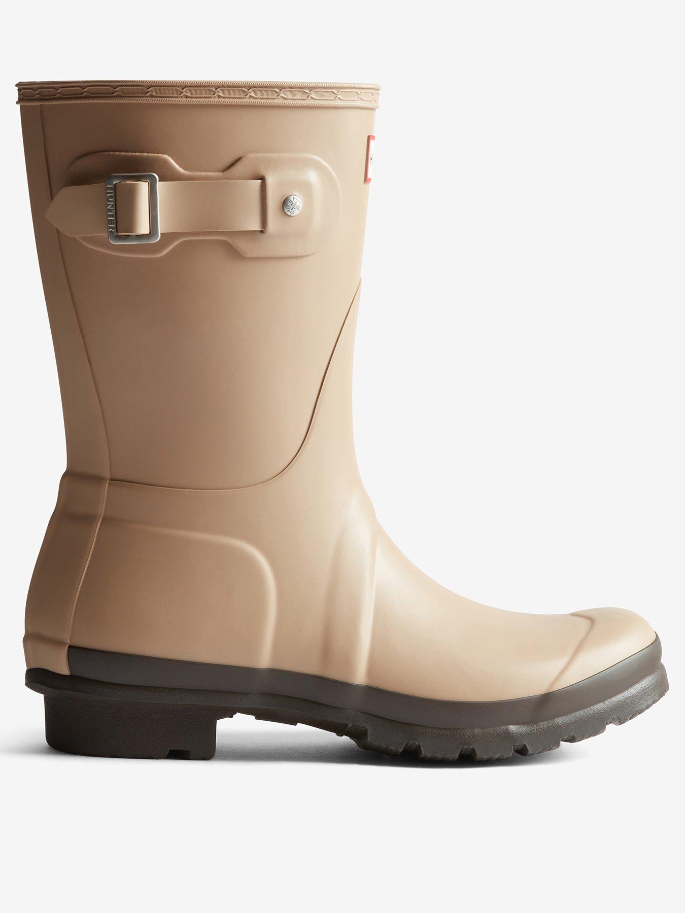 Image 1 of 4 of Hunter Original Short Boots - Shore/chocolate Brown