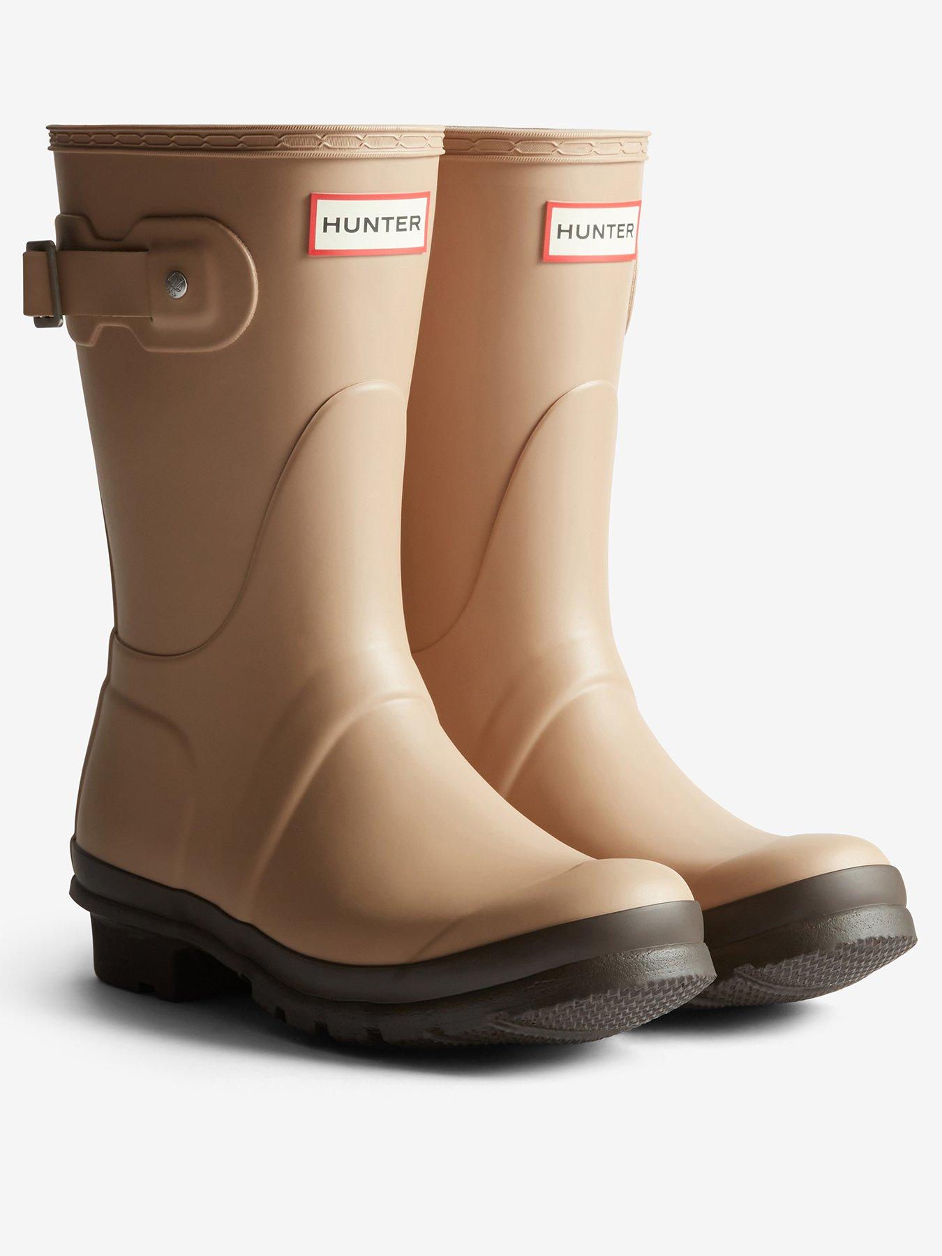 Image 2 of 4 of Hunter Original Short Boots - Shore/chocolate Brown