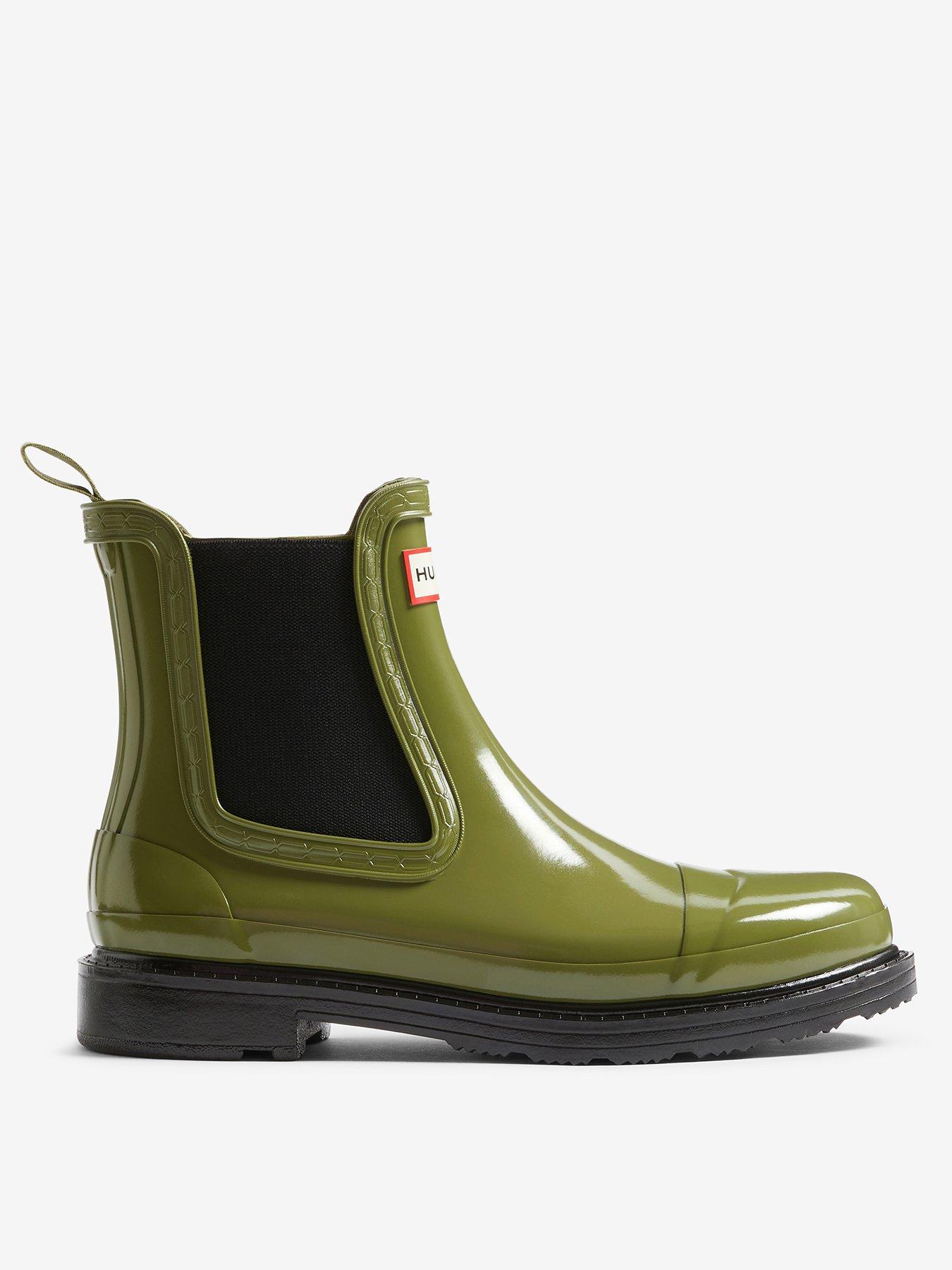 Hunter womens chelsea commando gloss boot