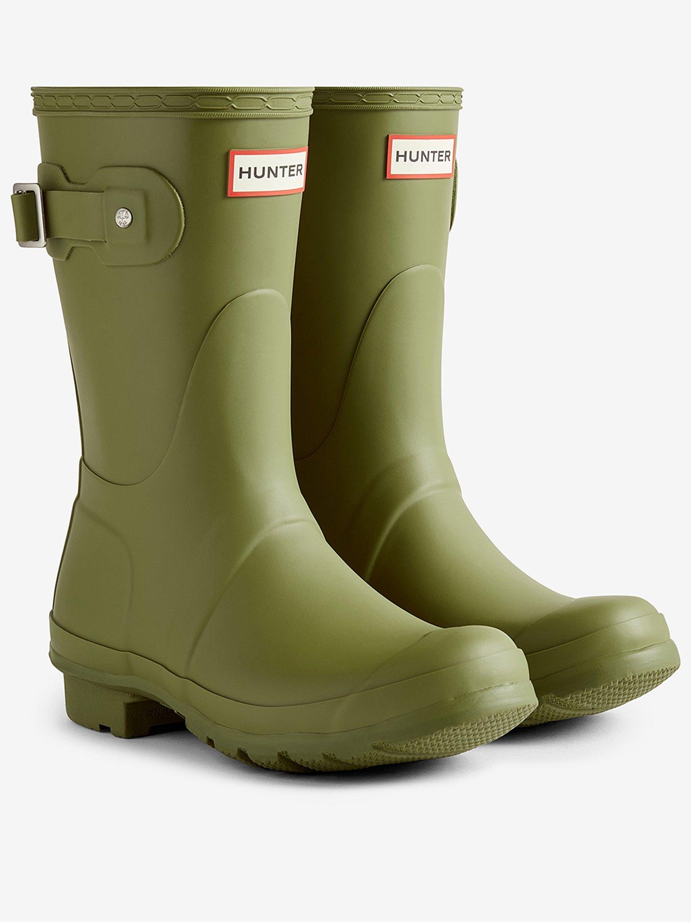 hunter-original-short-wellington-boot-green