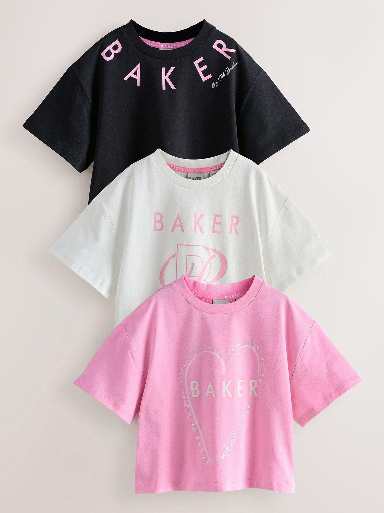 Ted Baker Girls 3 Pack Cropped T-Shirts - Multi