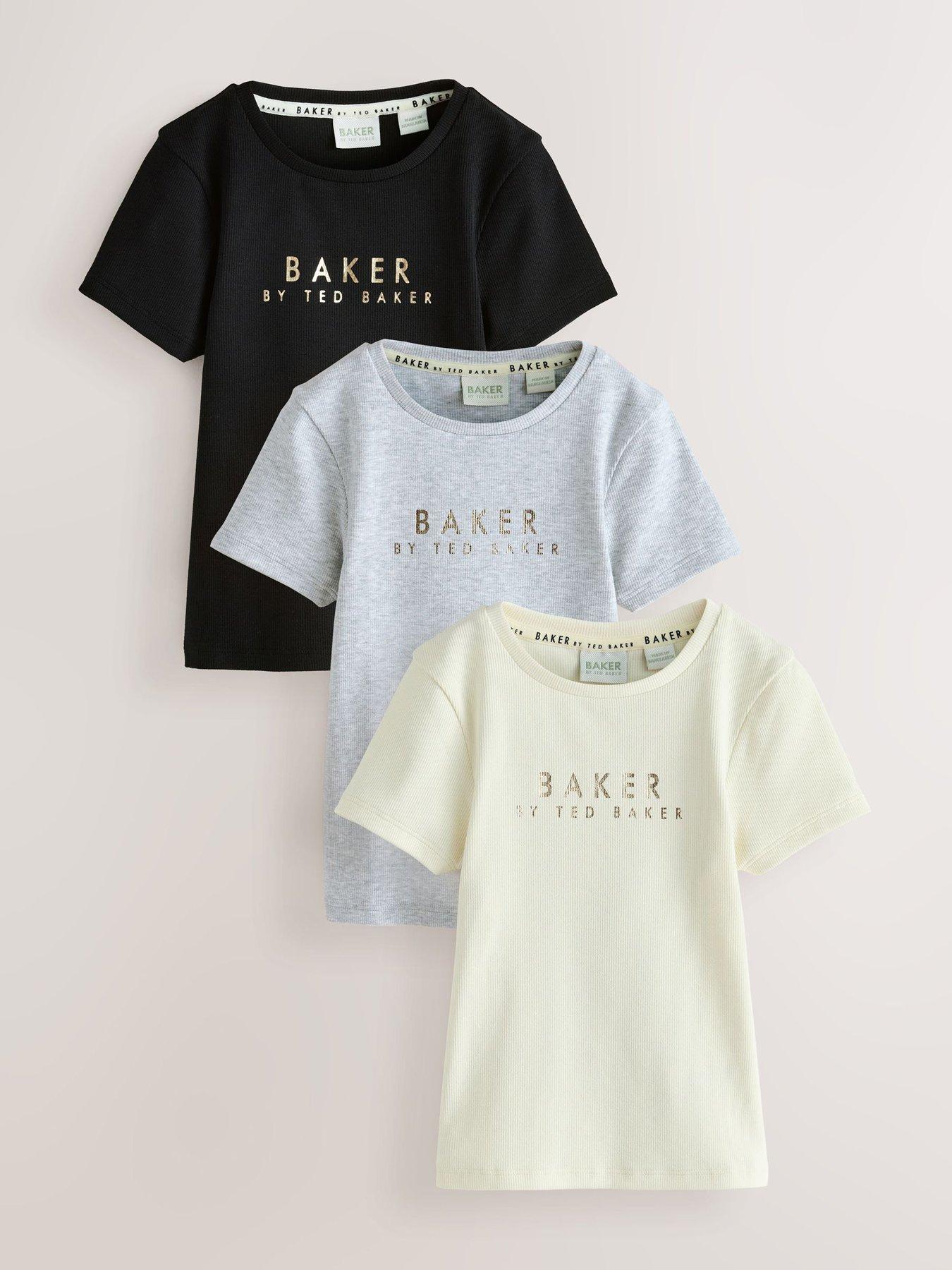 Image 1 of 7 of Ted Baker Older Girls Logo 3 Pack T-Shirts - Multi