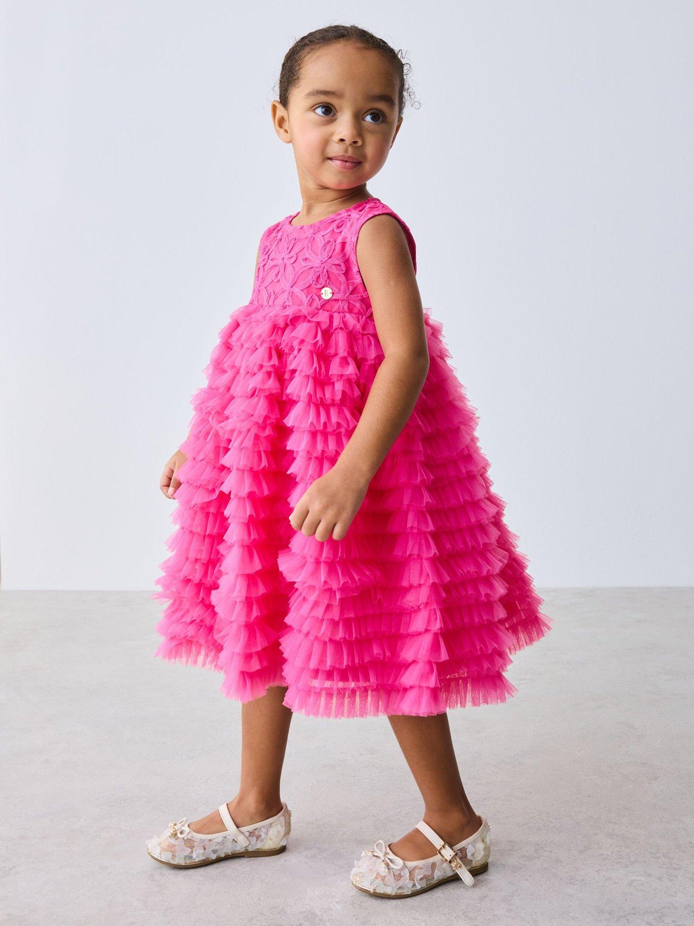 Ted Baker Younger Girls Frill Skirt Dress - Pink