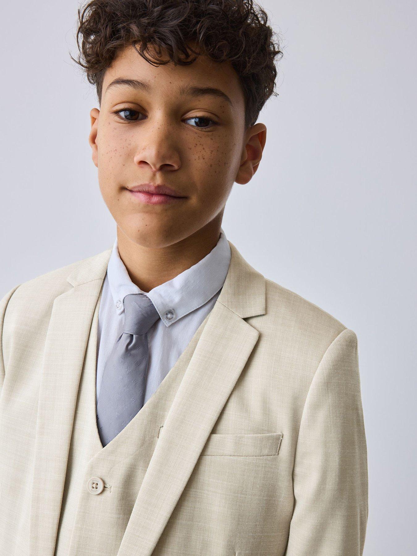 Image 3 of 7 of Ted Baker Boys Suit Jacket - Beige