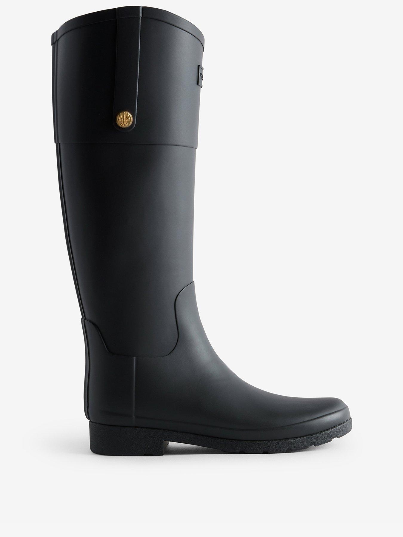 Image 2 of 4 of Hunter womens refined gold trim riding boot