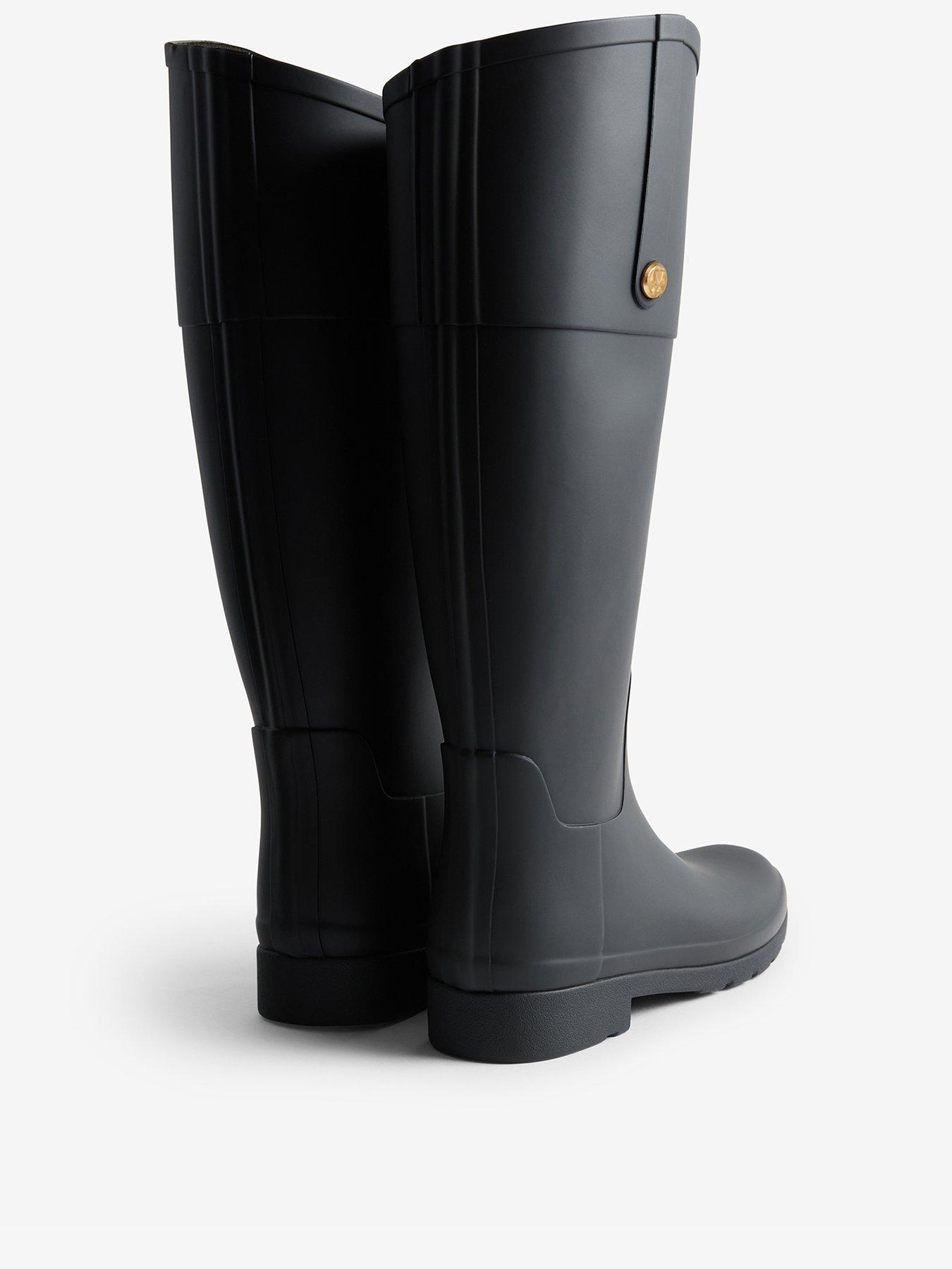 Image 3 of 4 of Hunter womens refined gold trim riding boot