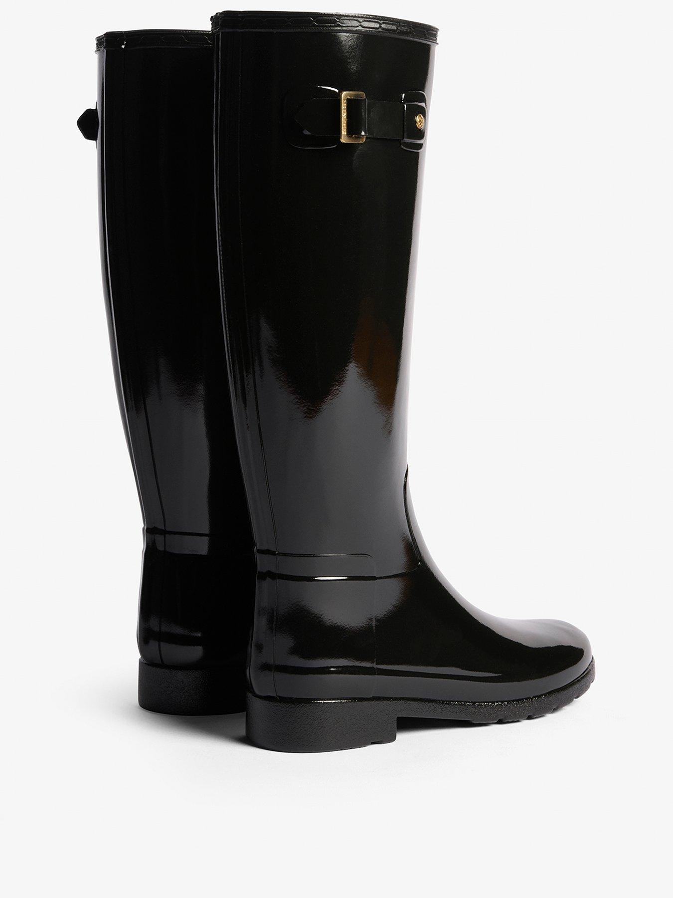 hunter-refined-gold-trim-tall-gloss-wellington-boots-blackback