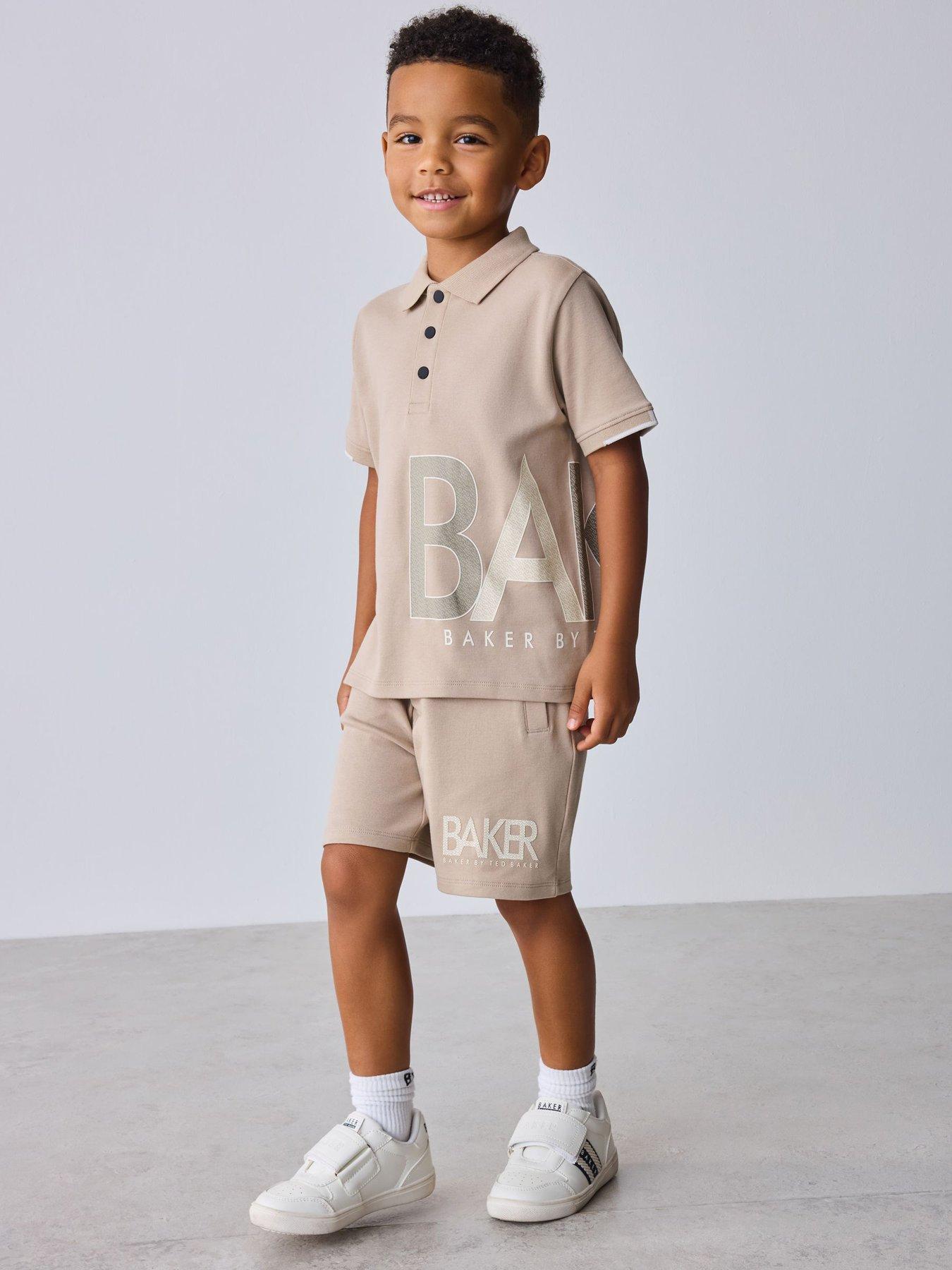 ted-baker-boys-graphic-polo-top-short-set-beige