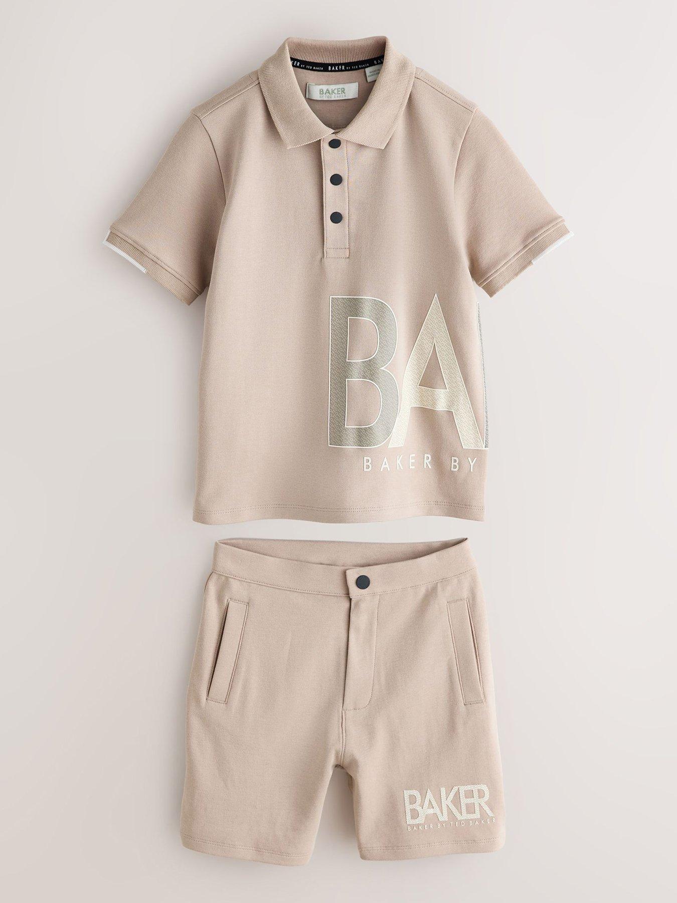 ted-baker-boys-graphic-polo-top-short-set-beige