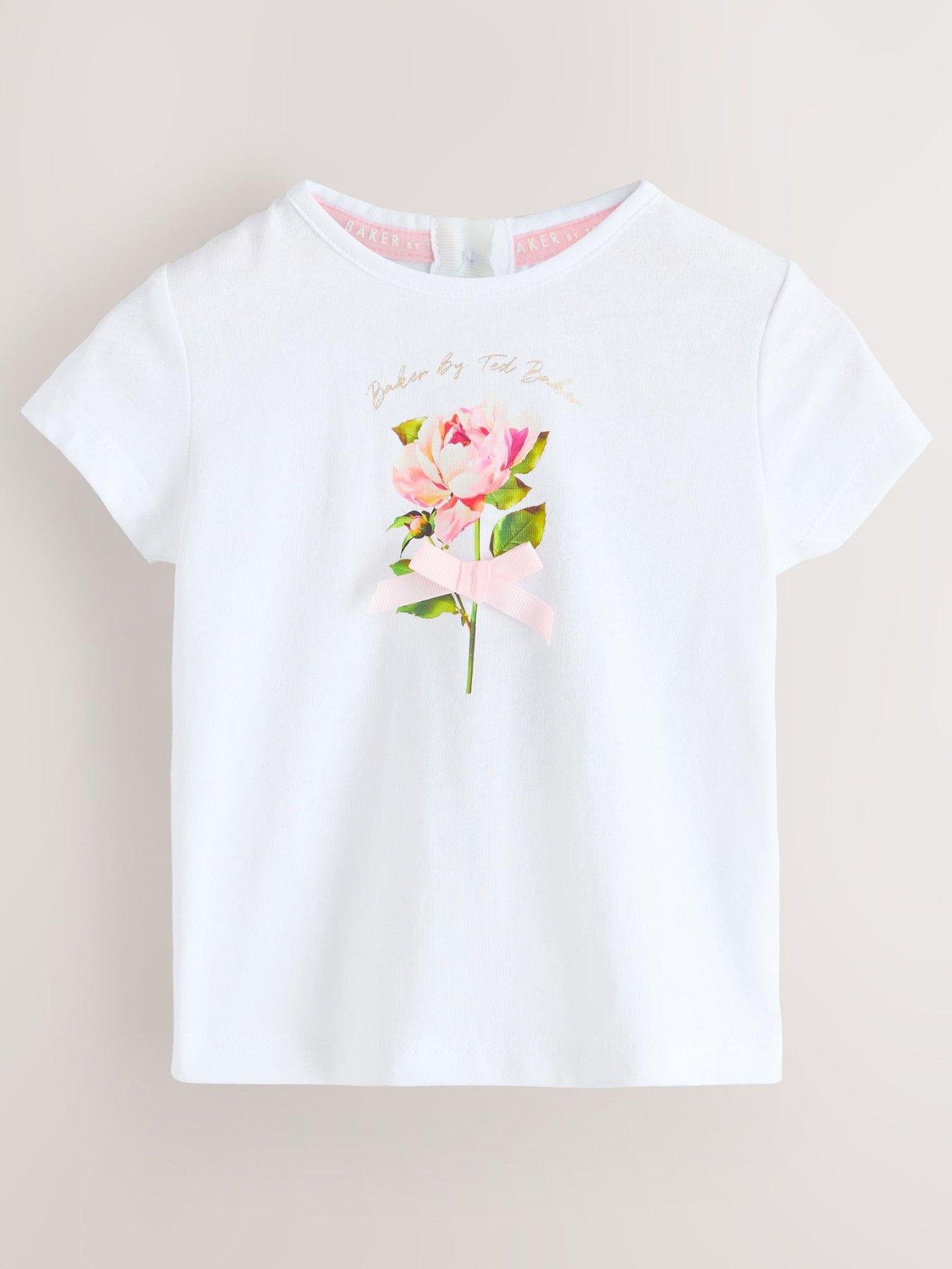 Image 3 of 6 of Ted Baker Baby Girls 3 Piece Frilled Jacket, Joggers &amp; T-Shirt Set - Pink