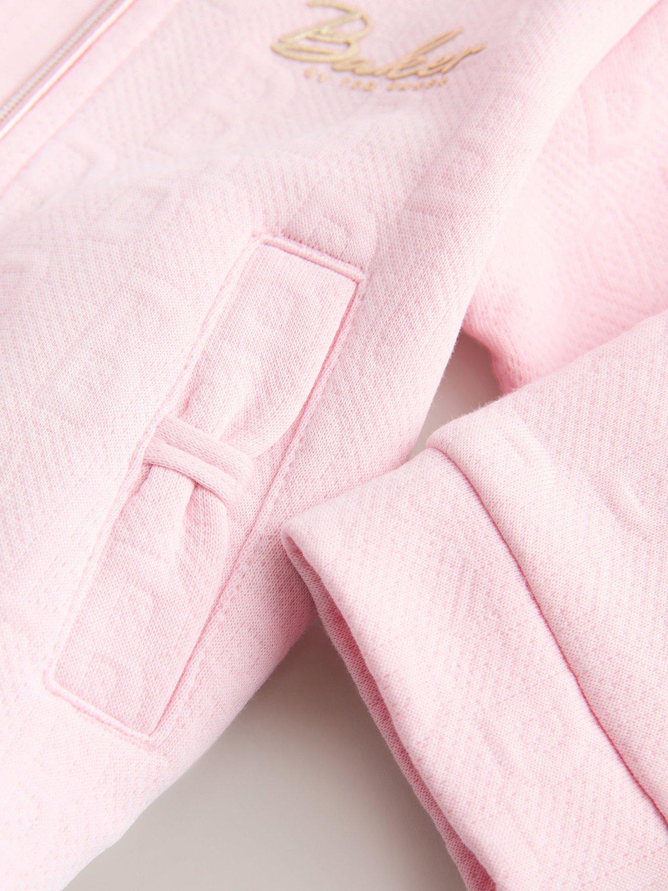 Image 4 of 6 of Ted Baker Baby Girls 3 Piece Frilled Jacket, Joggers &amp; T-Shirt Set - Pink