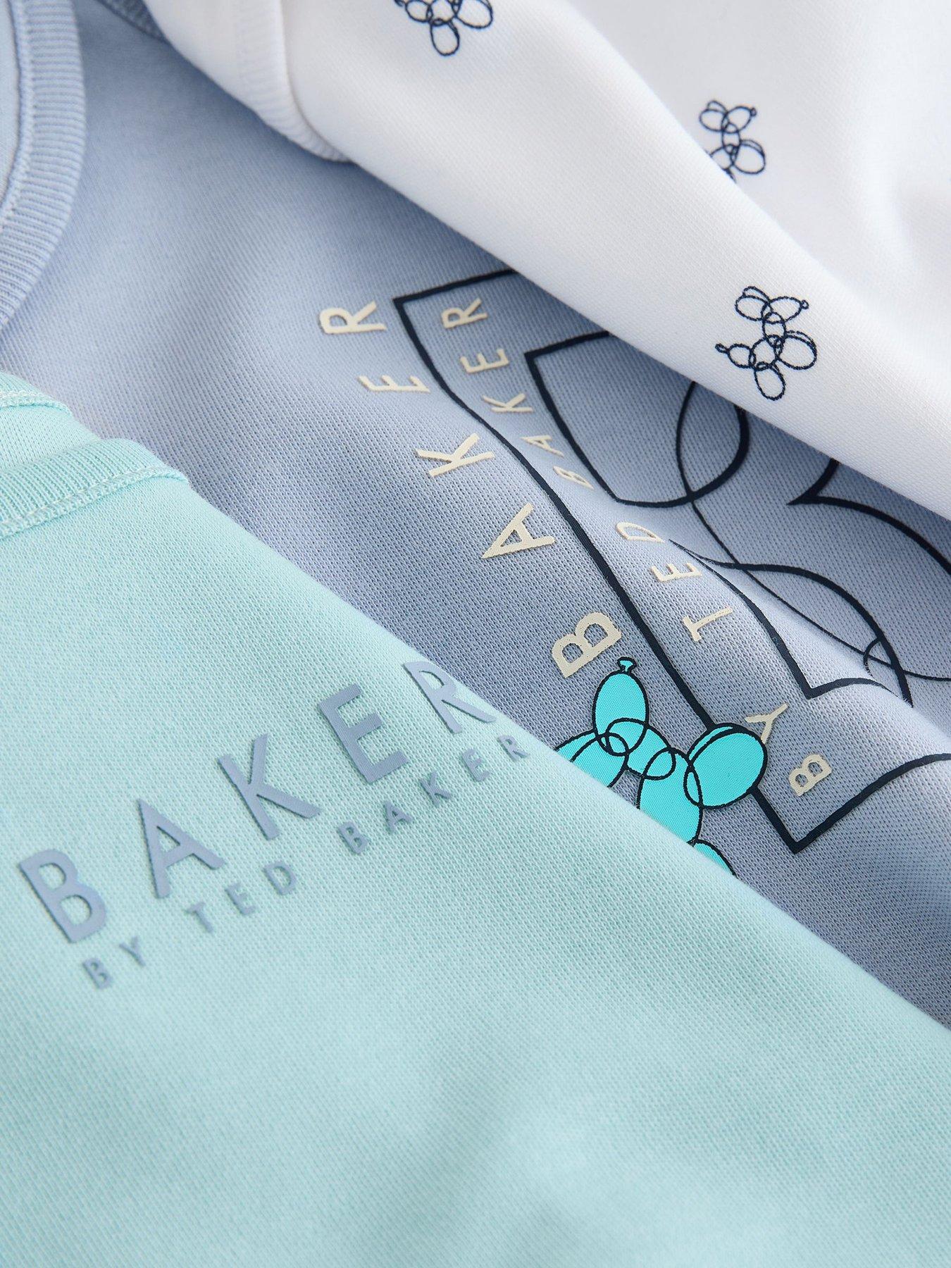 Image 4 of 6 of Ted Baker Baby Boys 3 Pack Bodysuits - Multi
