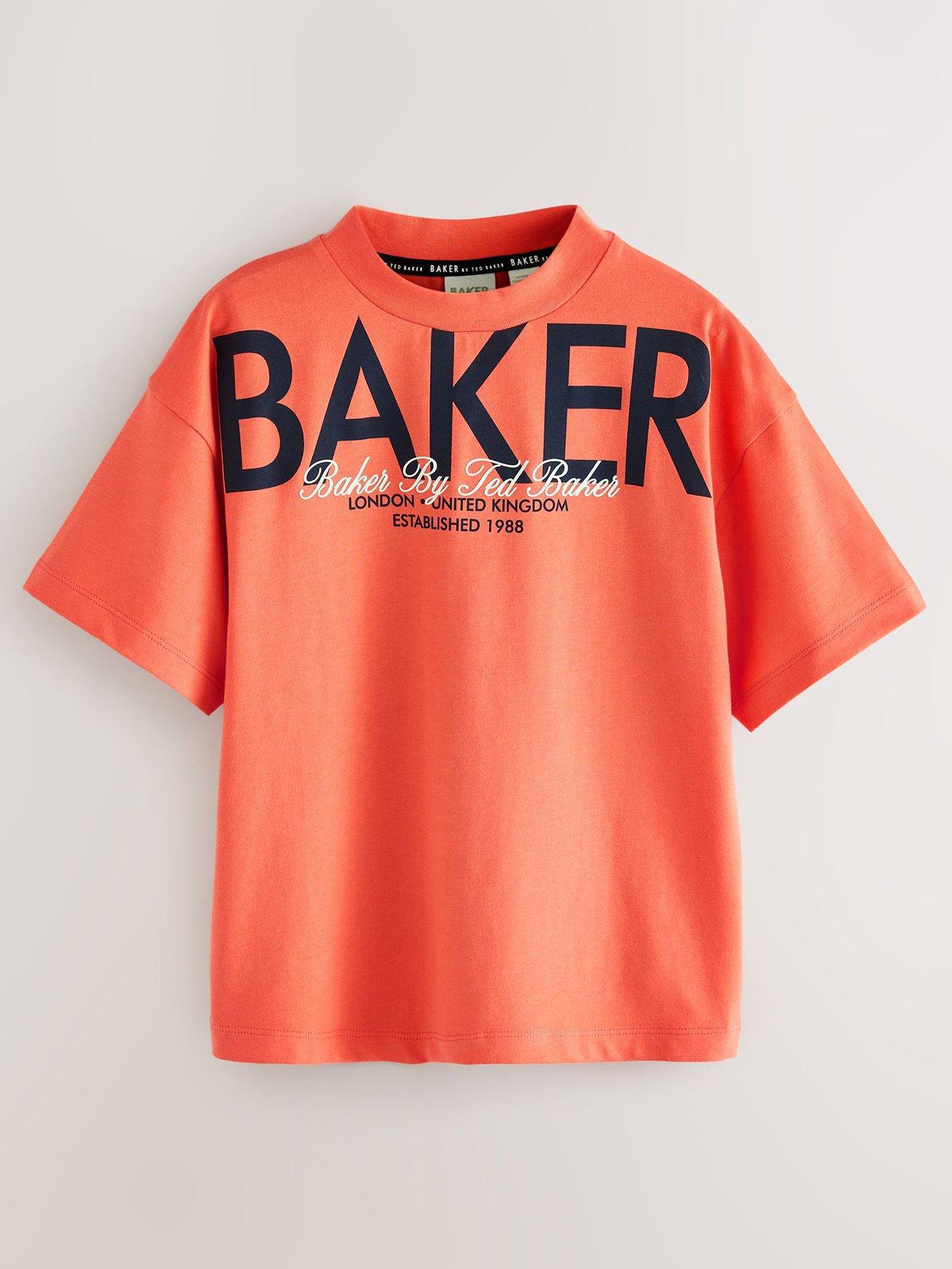 Image 1 of 6 of Ted Baker Boys 1988 Back Print Graphic T-Shirt - Red