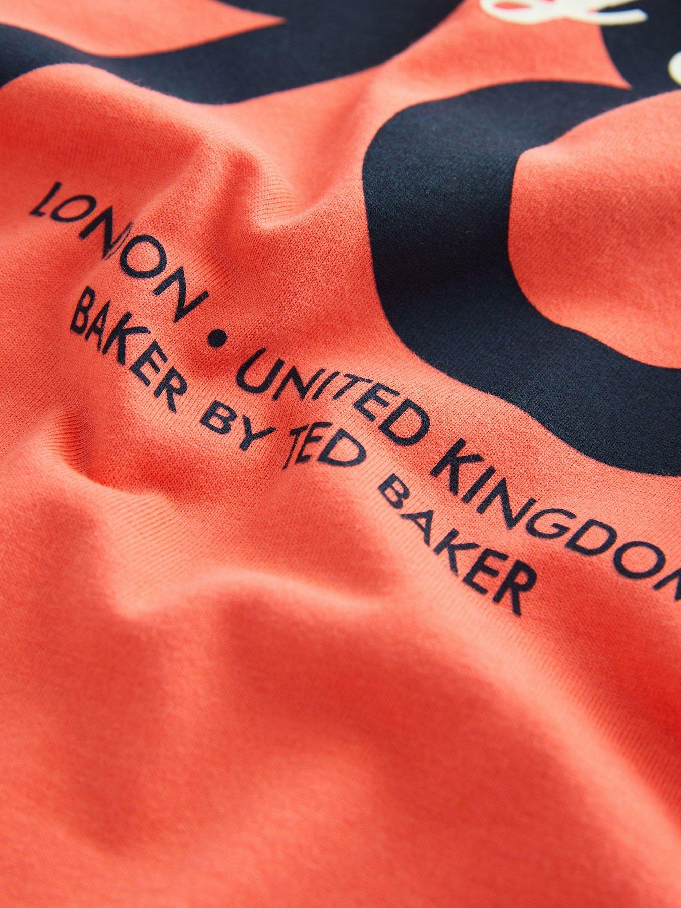 Image 3 of 6 of Ted Baker Boys 1988 Back Print Graphic T-Shirt - Red