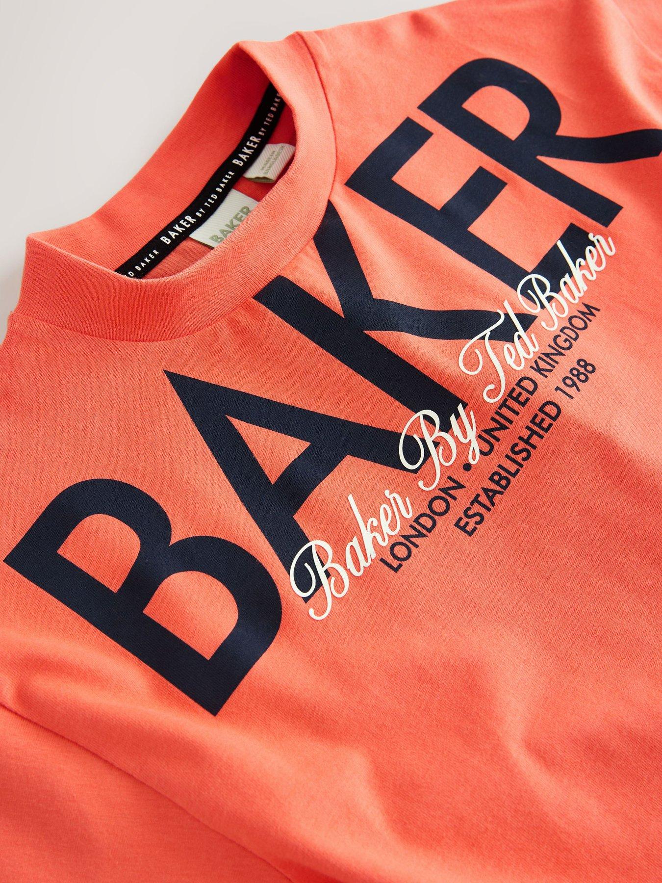 Image 5 of 6 of Ted Baker Boys 1988 Back Print Graphic T-Shirt - Red