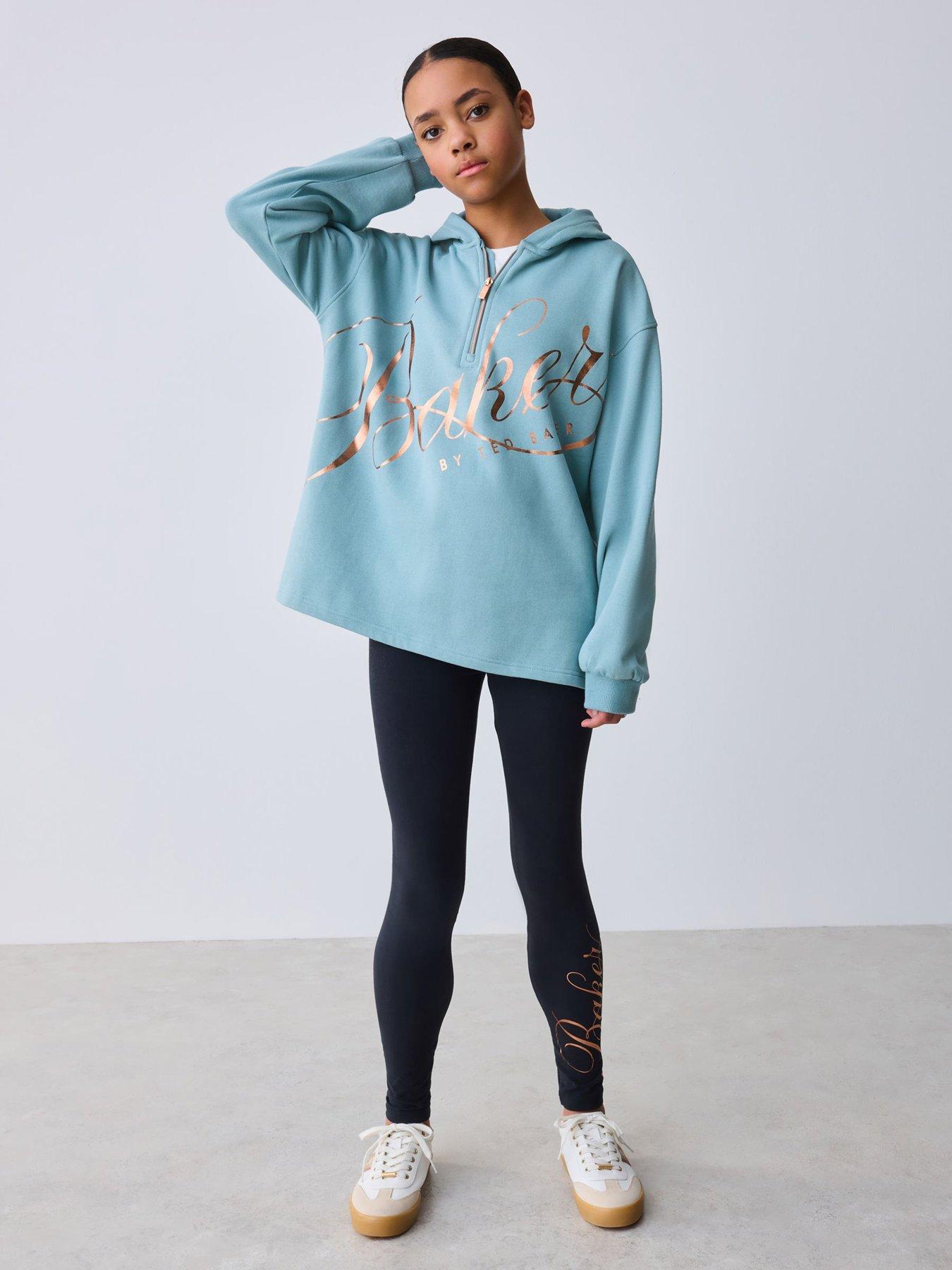 ted-baker-older-girls-script-graphic-hoodie-and-leggings-set-sage-green