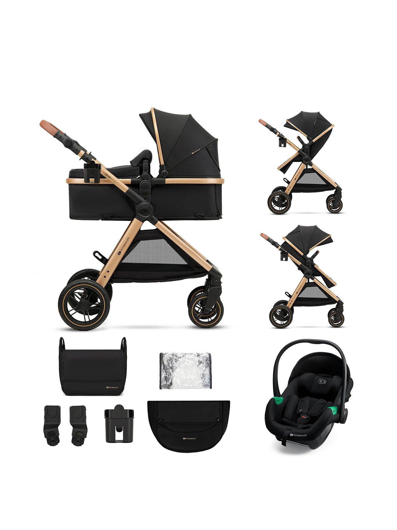 kinderkraft-esme-pro-3-in-1-travel-system-black