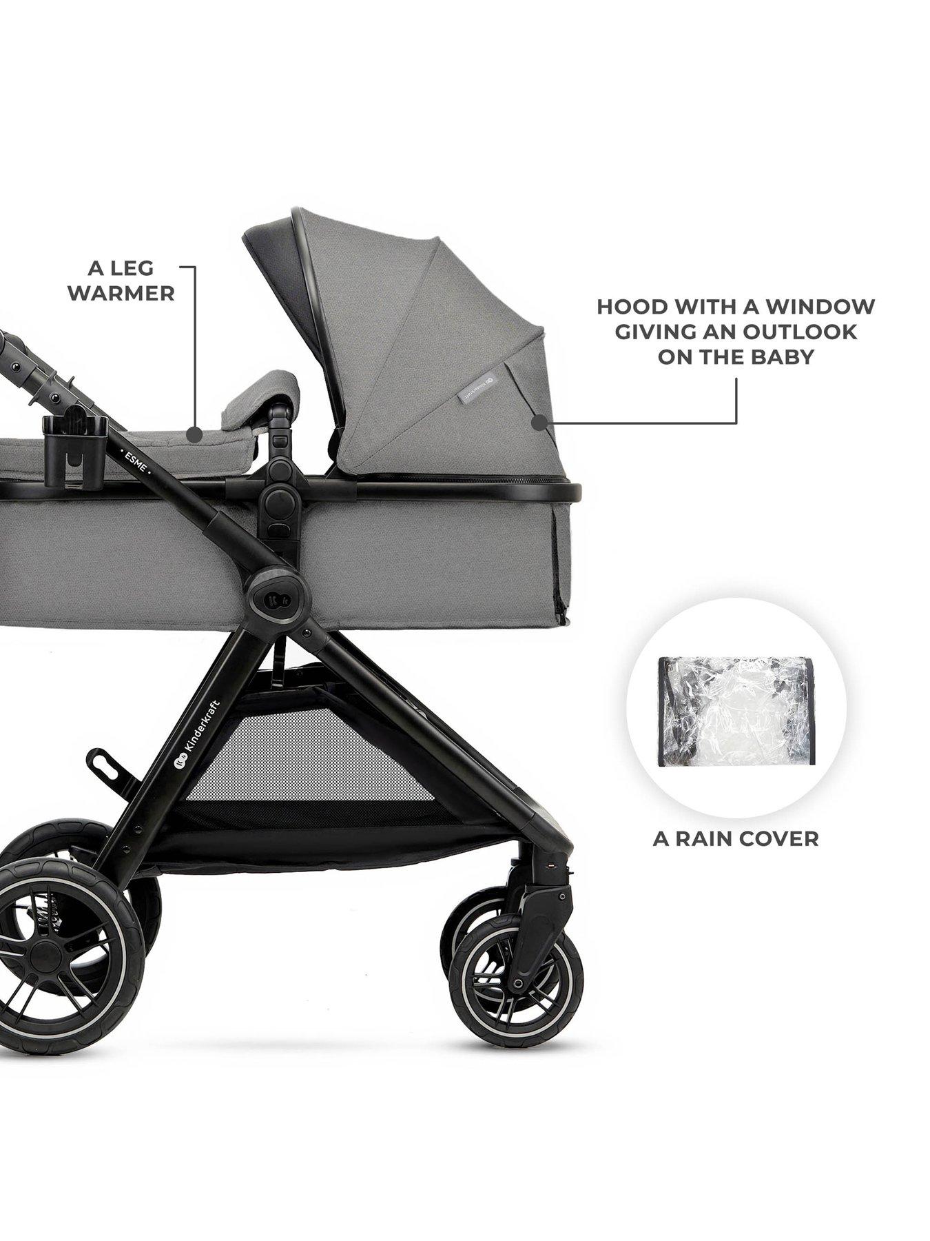 Image 4 of 8 of Kinderkraft ESME PRO 3-in-1 Travel System - Grey