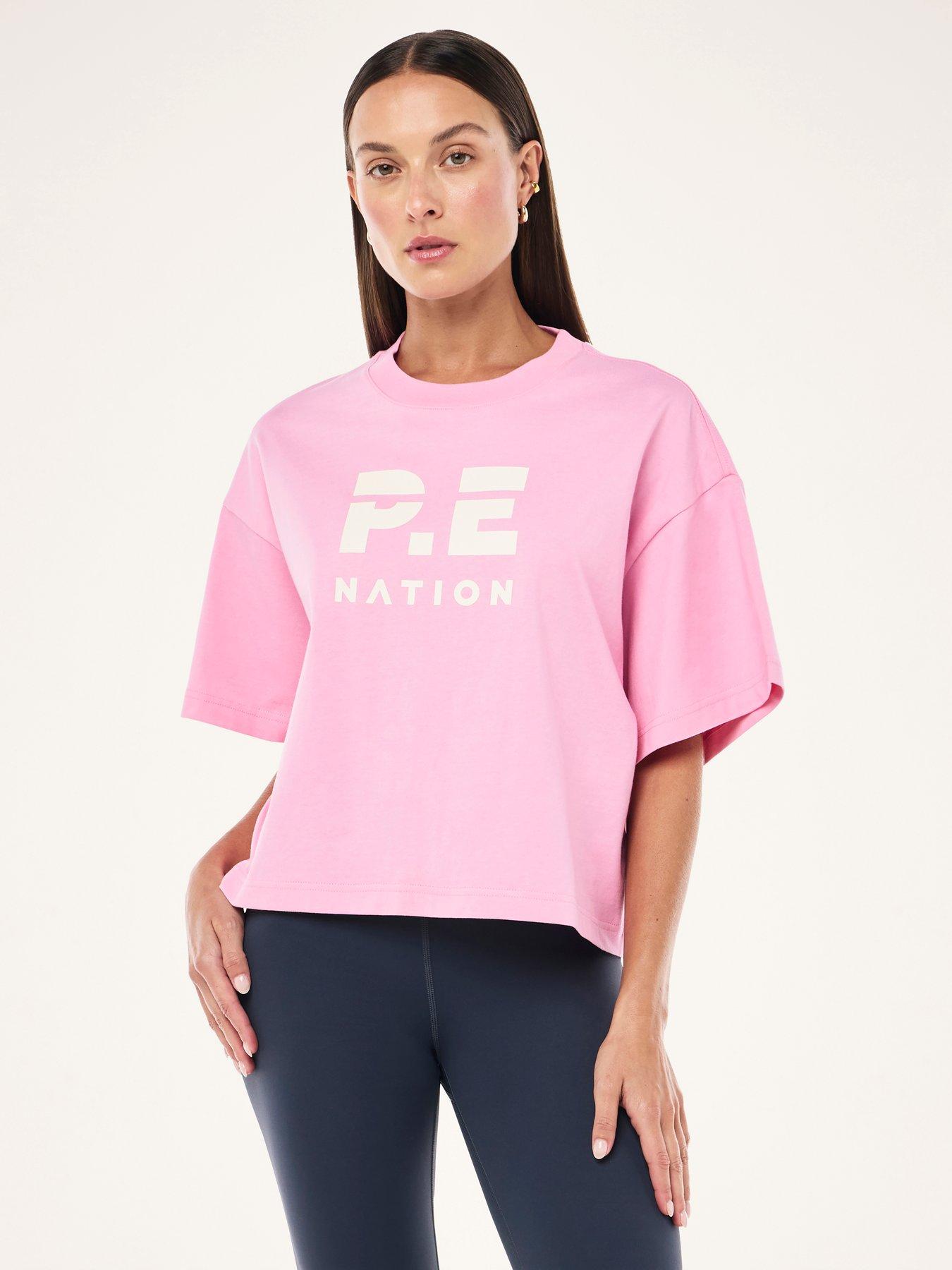 Image 1 of 4 of P.E Nation Womens Training Superfine Tee - Pink