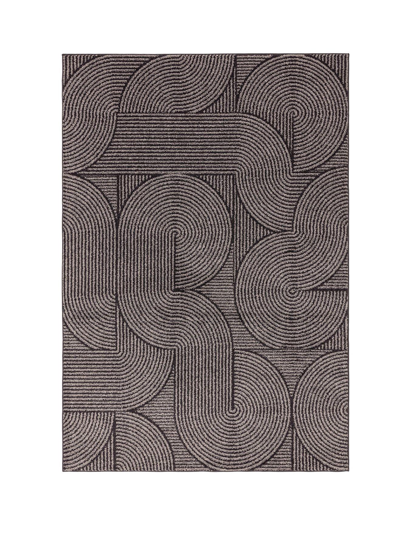 Image 2 of 6 of Asiatic Muse Charcoal Swirl120x170