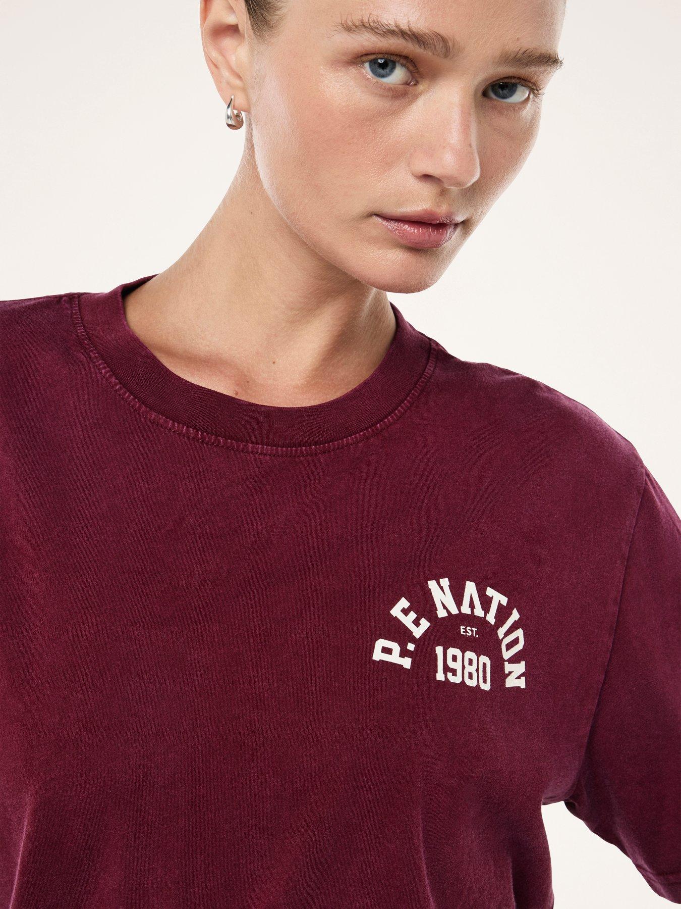 Image 5 of 5 of P.E Nation Womens Training Swerve Tee - Red