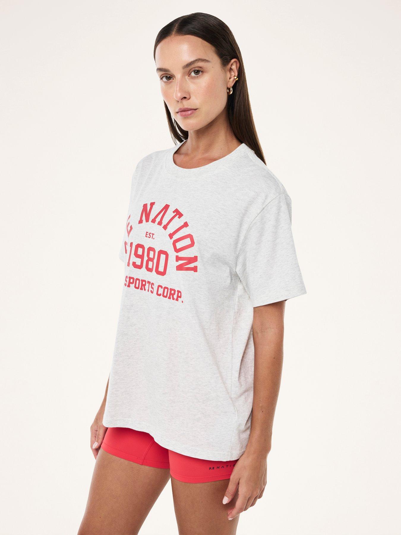 Image 4 of 5 of P.E Nation Womens Training Backspin Tee - Grey