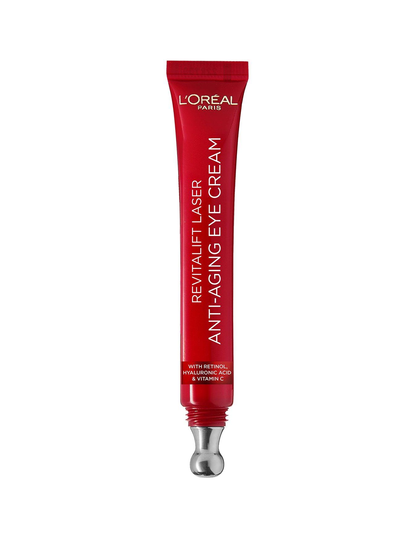L'Oreal Paris Laser Renew Anti-Ageing Triple Action Eye Cream, Smooth Wrinkles and Target Eye Bags, Pro-Retinol, Hyaluronic Acid and Vitamin C, 15ml