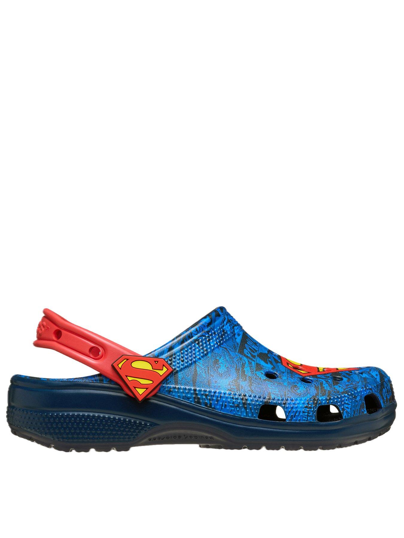 crocs-mens-superman-classic-clog-sandal-blue-redfront