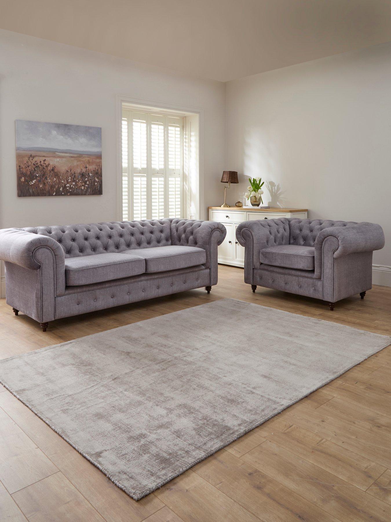 The Very Collection Laura 3 + Chair - Grey