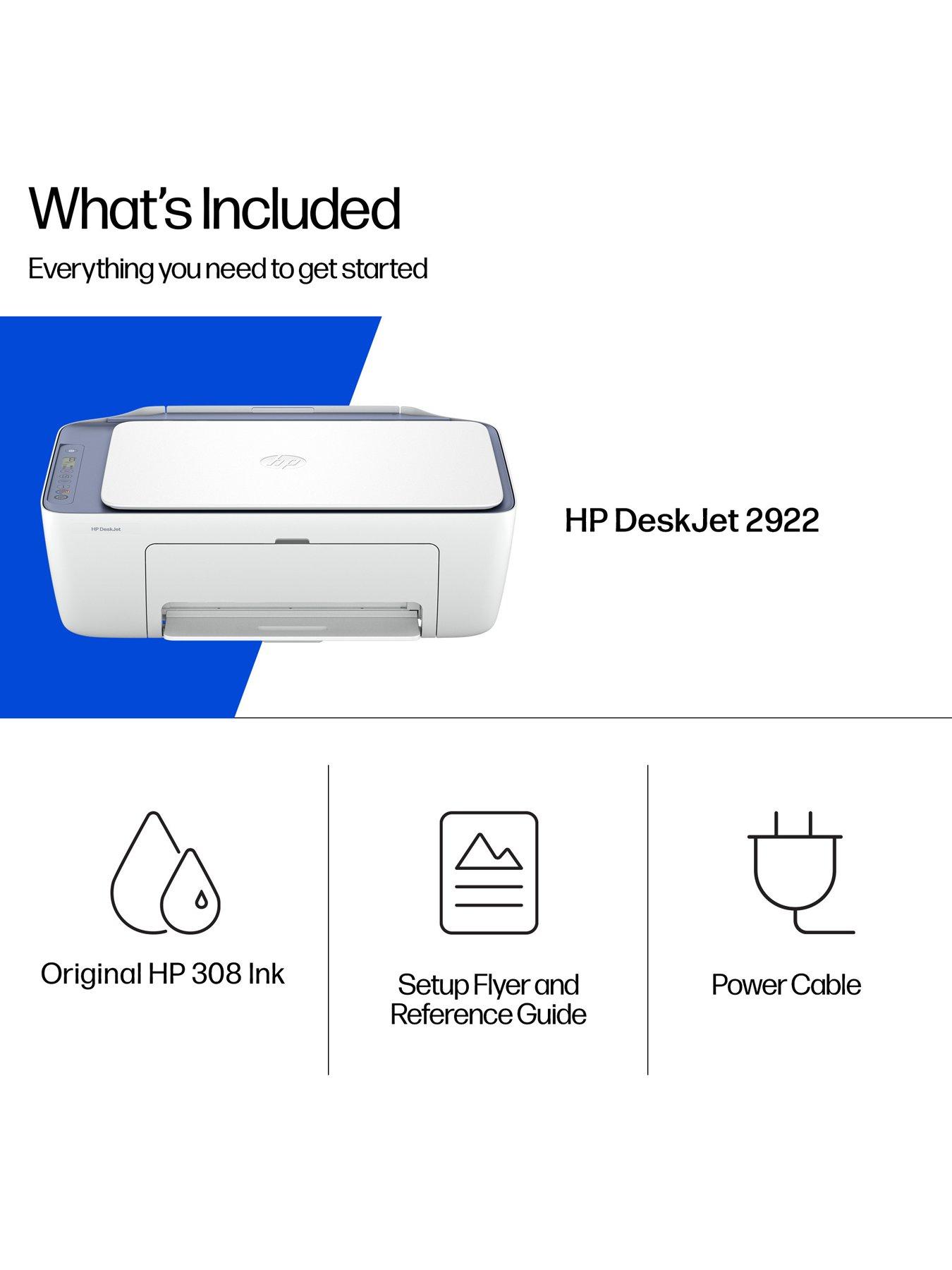 Image 7 of 7 of HP Deskjet 2922 AIO Printer - White