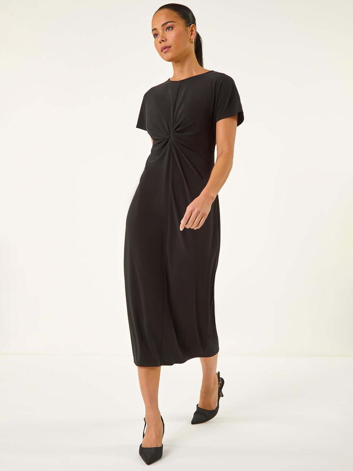 roman-petite-twist-front-stretch-midi-dressfront